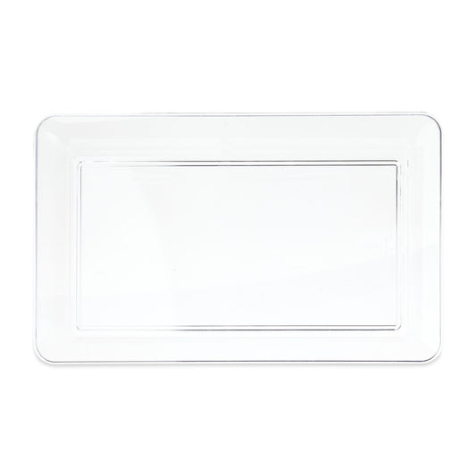 Clear Rectangular Plastic Food Tray, 18", by