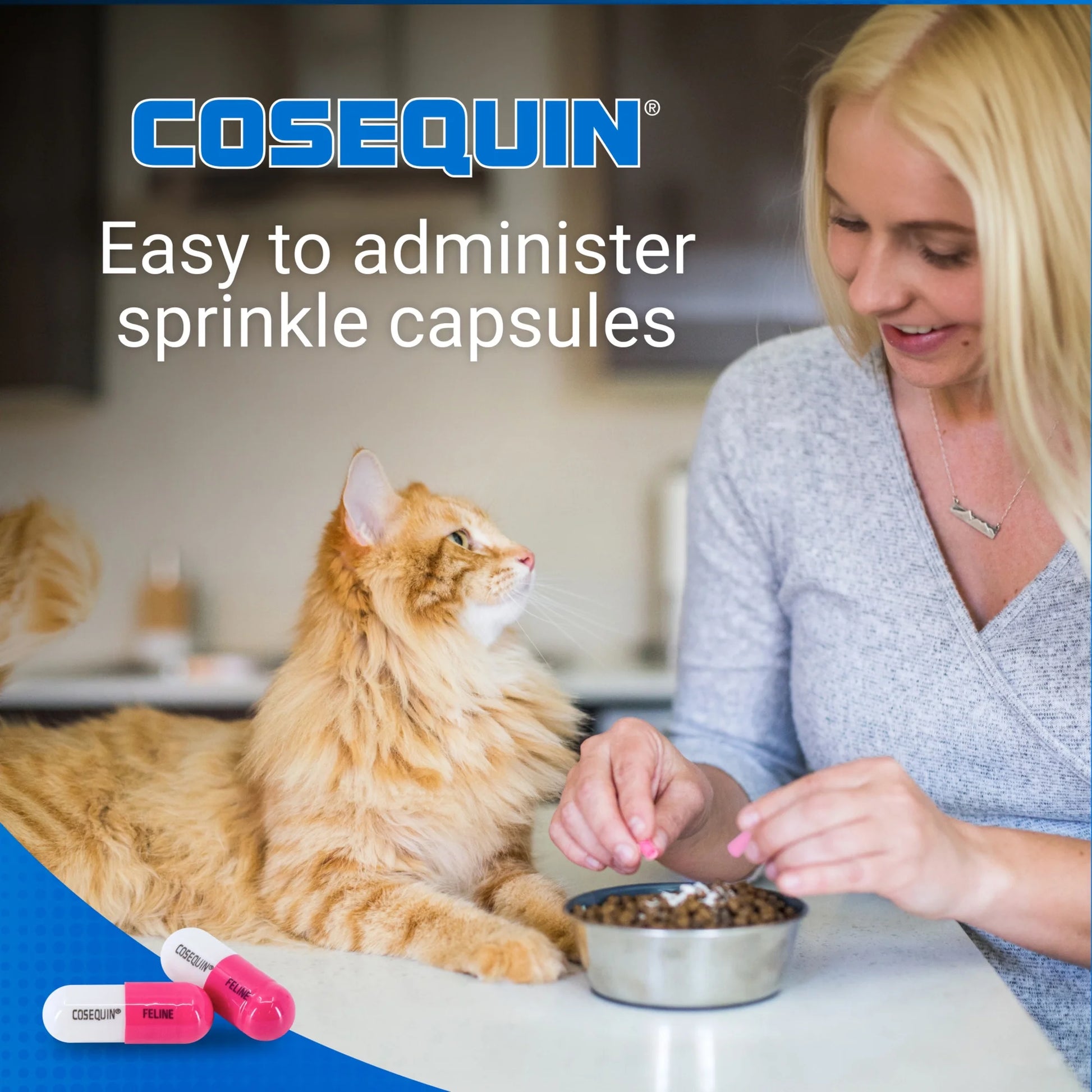 Nutramax Cosequin for Cats Joint Health Supplement, Contains Glucosamine for Cats, Sprinkle Capsules, 30 Count
