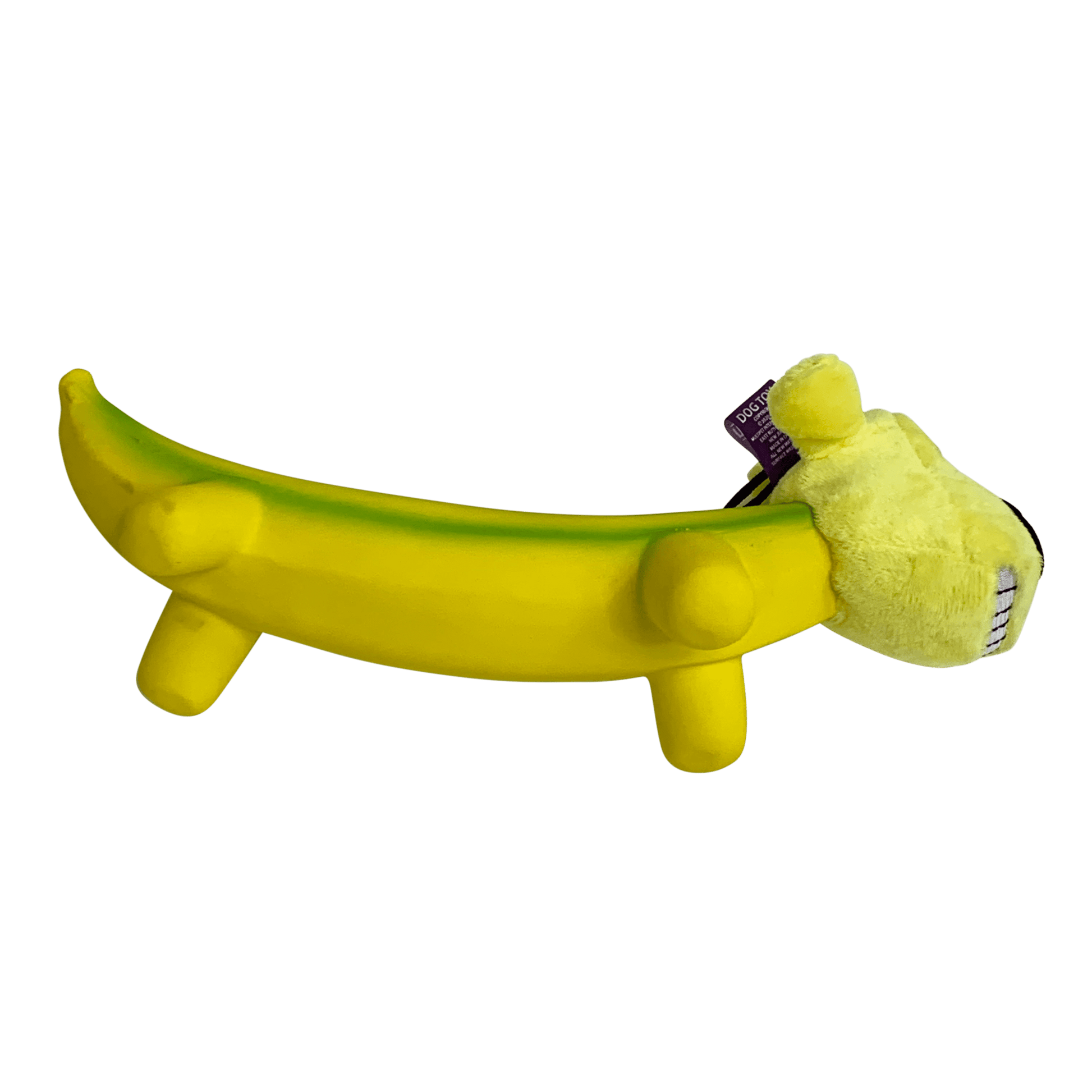 Smiling Dog Loofa Pals Banana-Shaped Latex Plush Toy for Dogs