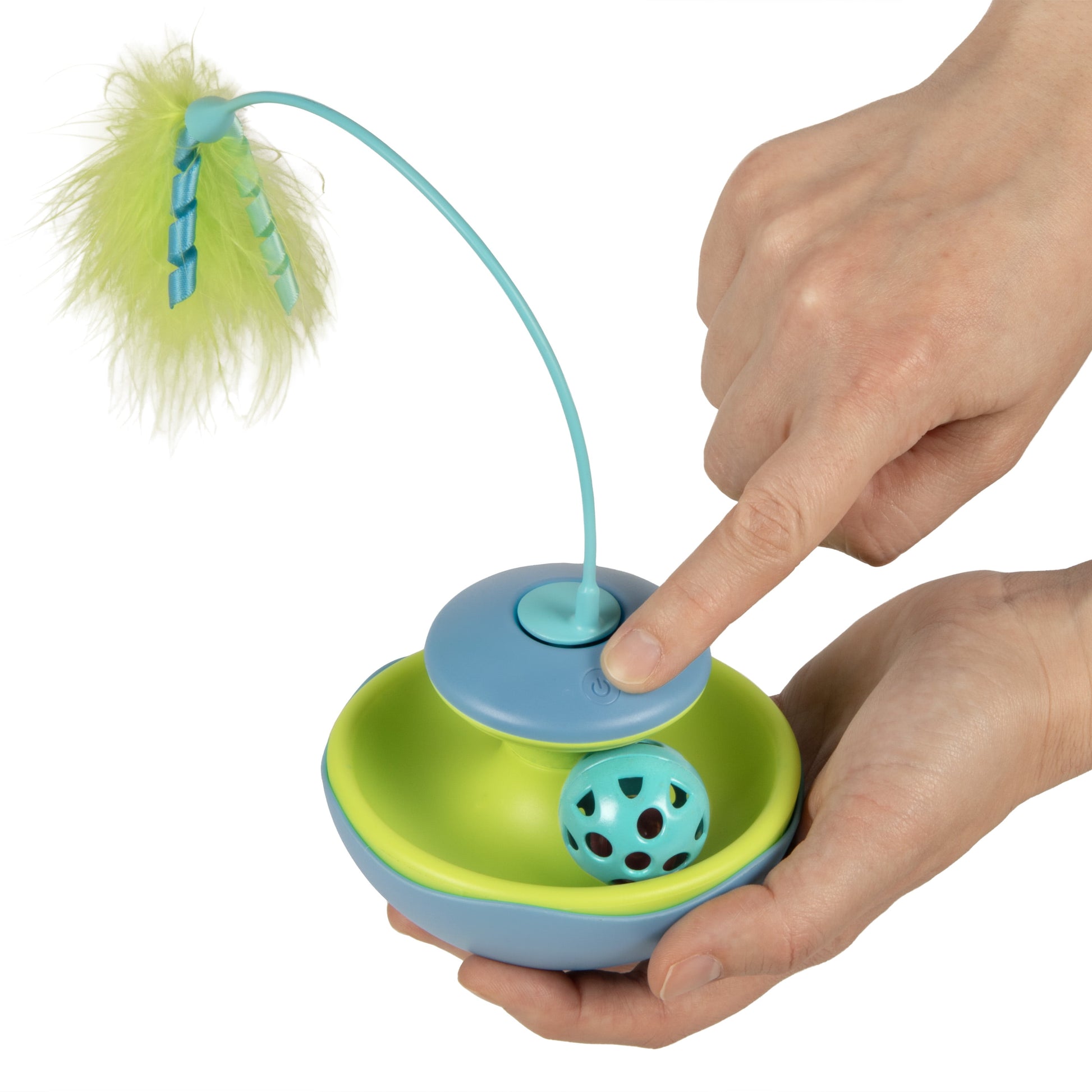 Track Tizzy Motion Cat Toy –Electronic Interactive Pet Toy, Blue