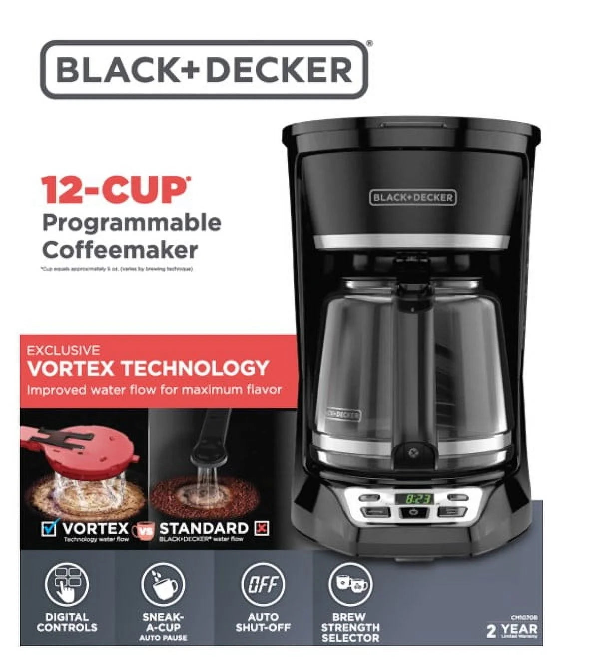 12-Cup* Programmable Coffeemaker, Black, CM1070B-1
