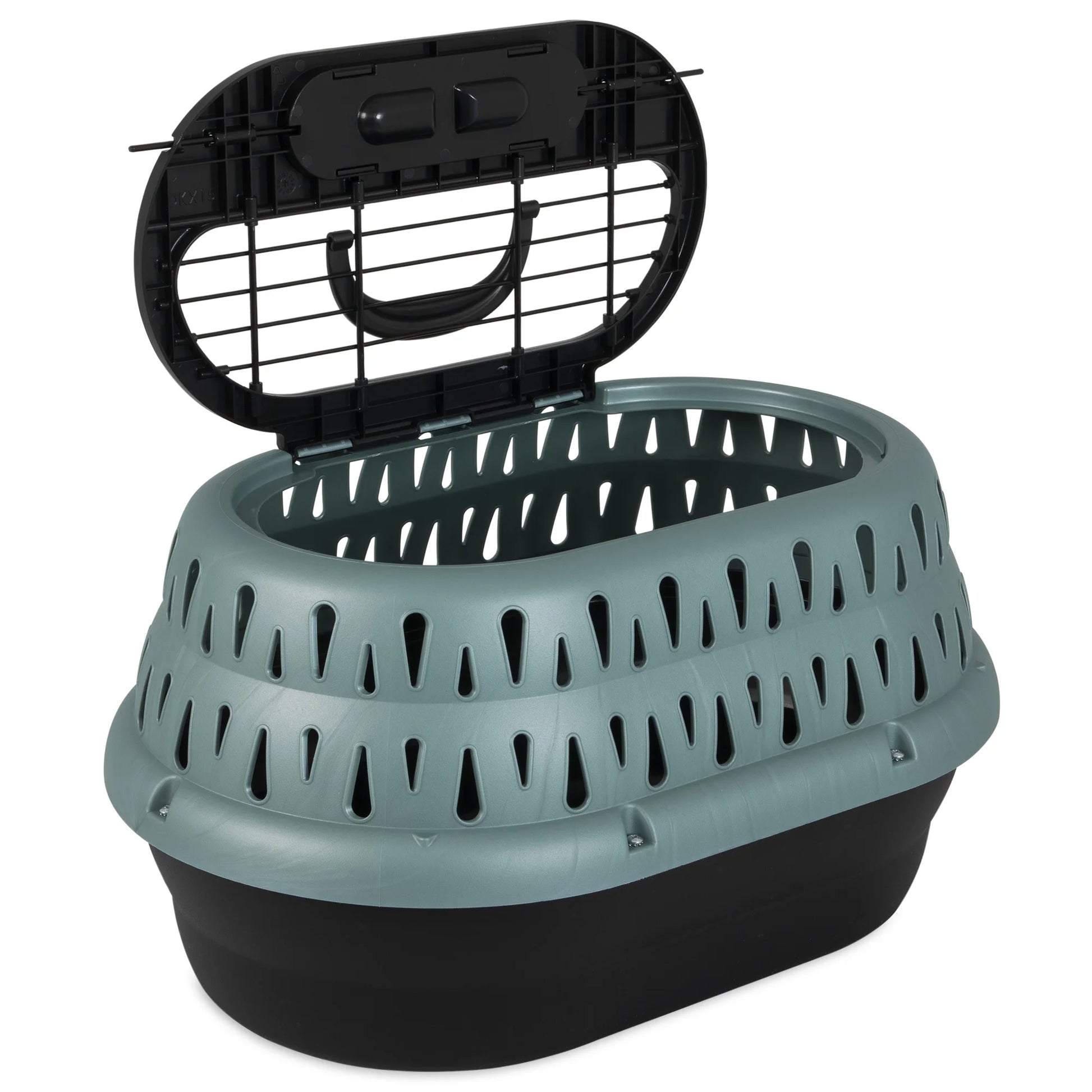 Top Load Pet Carrier for Cats, 19" Length, Suitable for Pets up to 10 lbs, Green