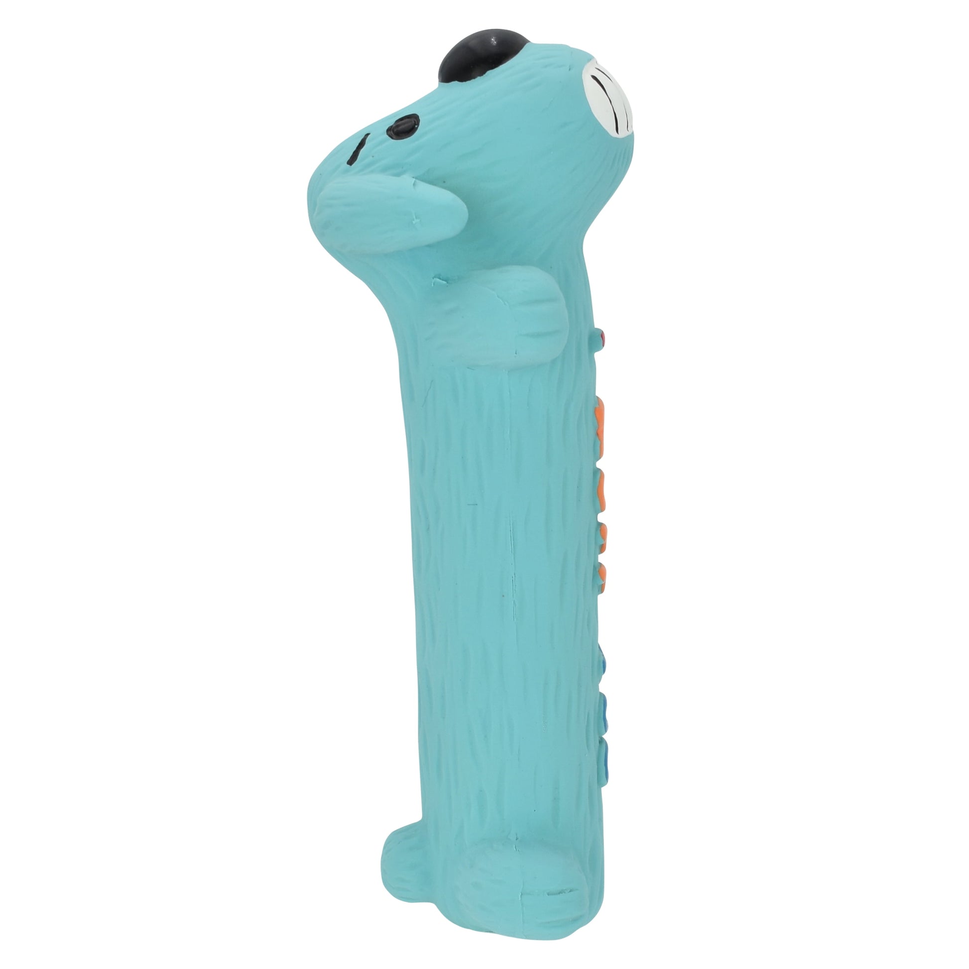 Loofa Latex Plush Dog Toy with Smiling Design