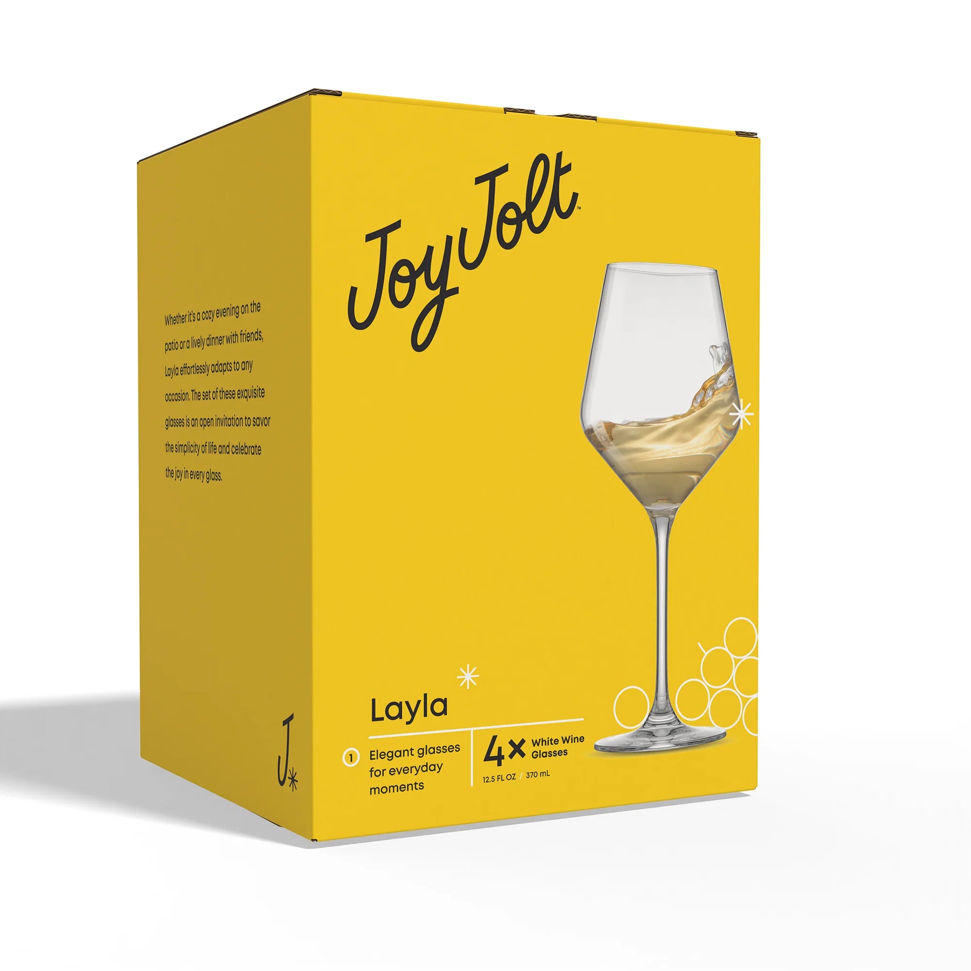 Layla White Wine Glasses, Set of 4