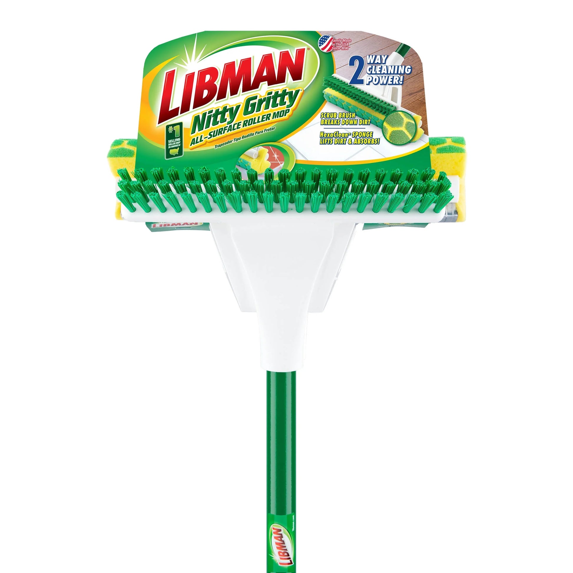 Nitty Gritty Roller Sponge Mop with Scrub Brush