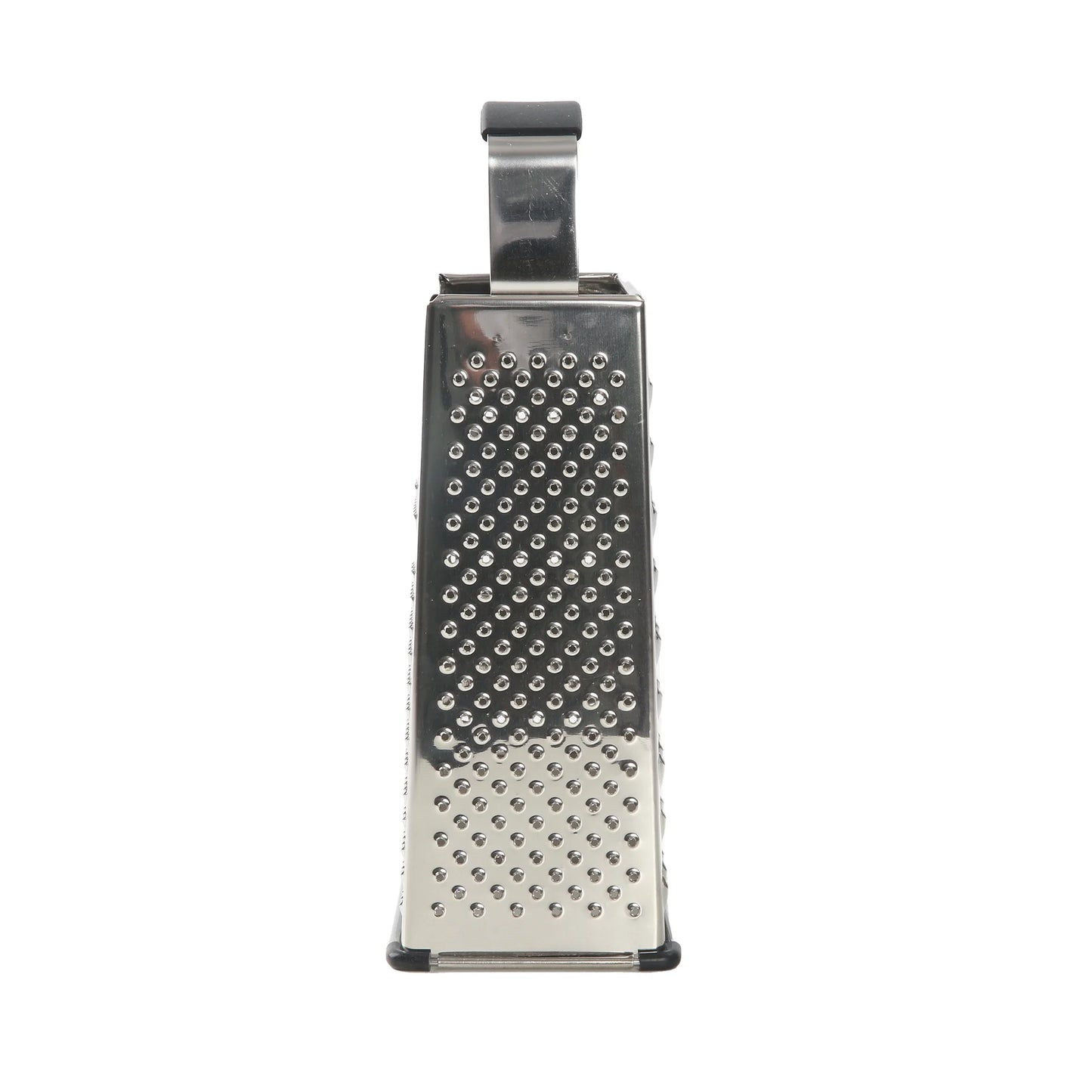 Soft Grip Stainless Steel Grater 9" 4 Sided Silver