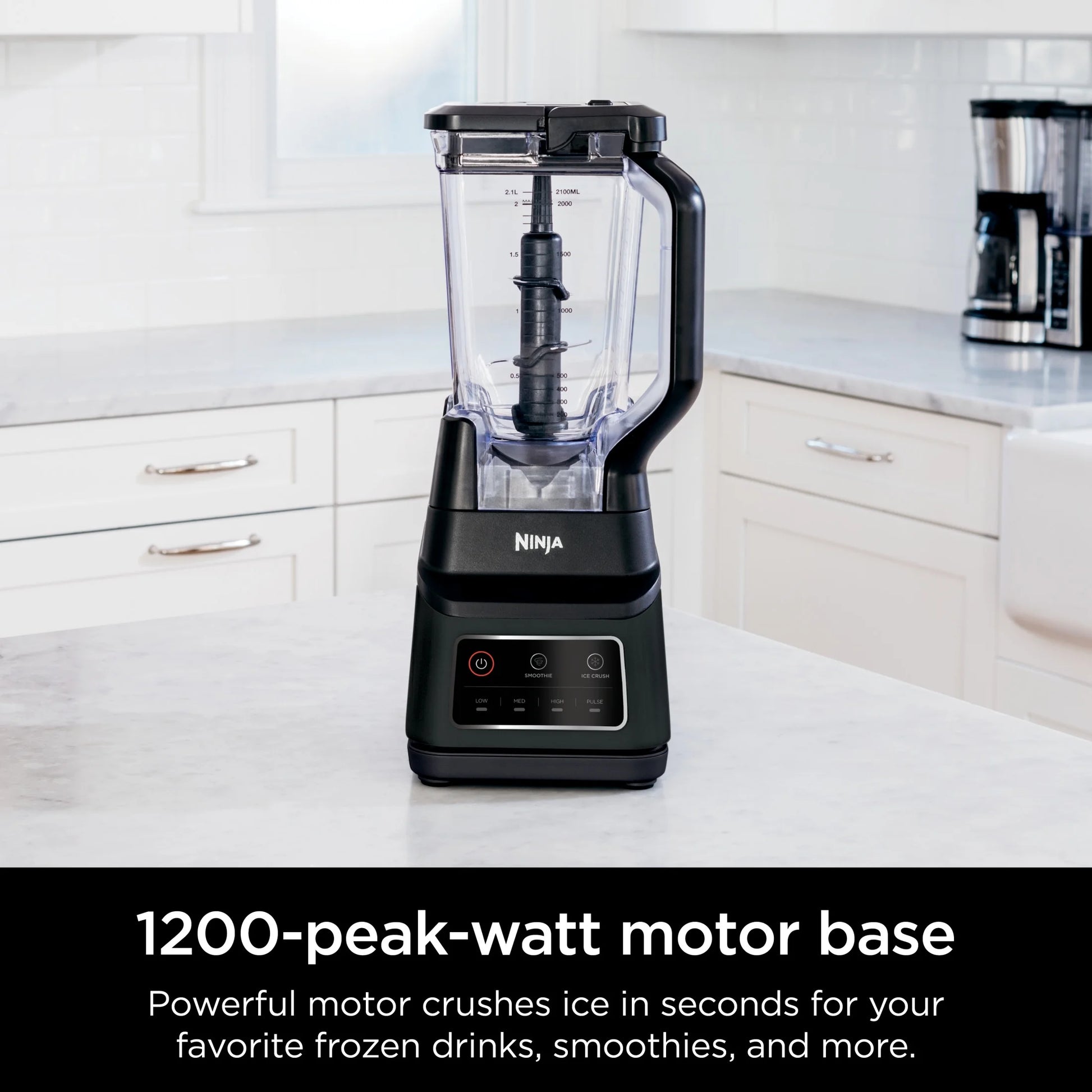 Professional plus Blender, 2 Auto-Iq Programs for Smoothies, Frozen Drinks, 1200 W, 72 Oz* Total Crushing Pitcher, Black, BN700