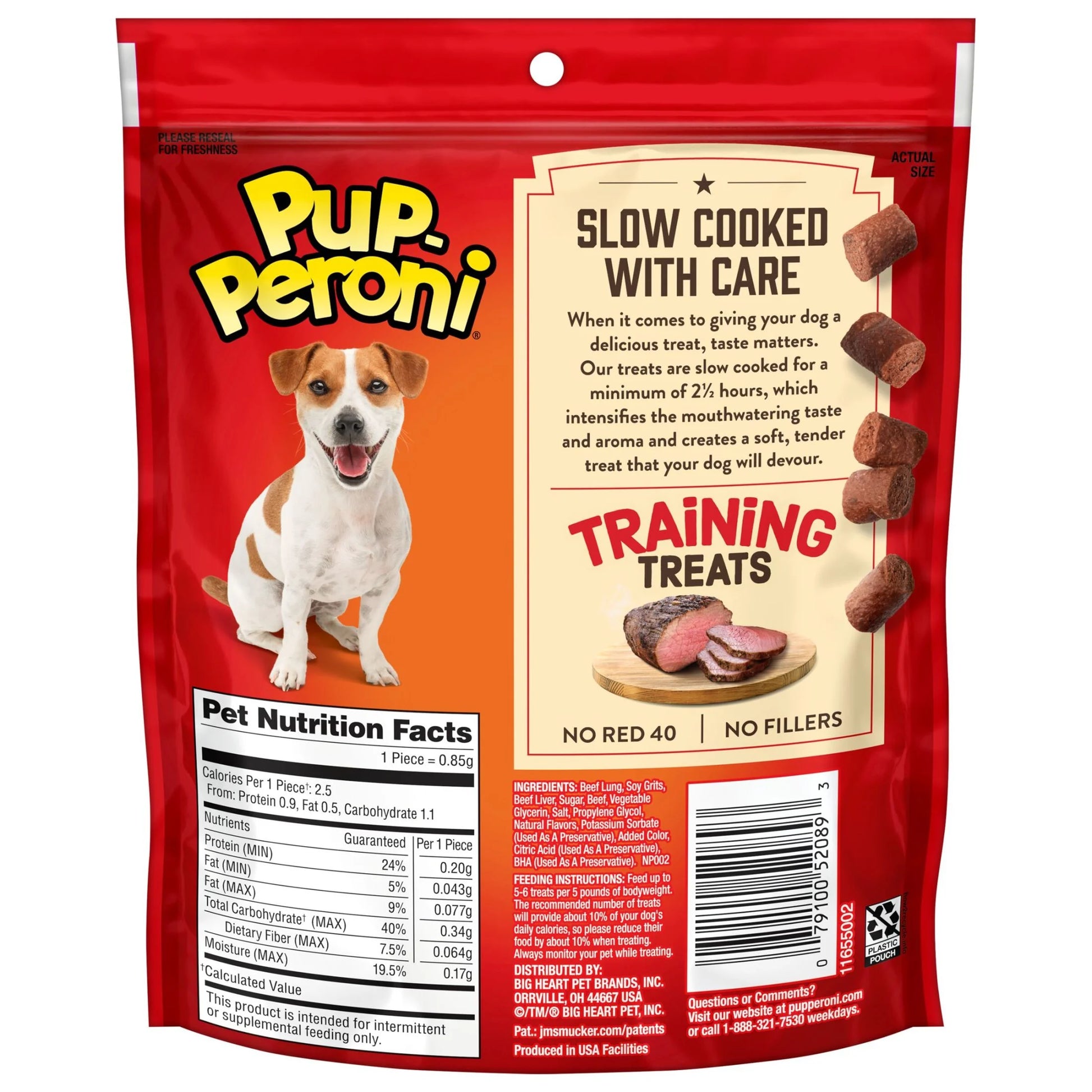 Pup Peroni Real Beef Dog Training Treats, 5.6 oz Bag