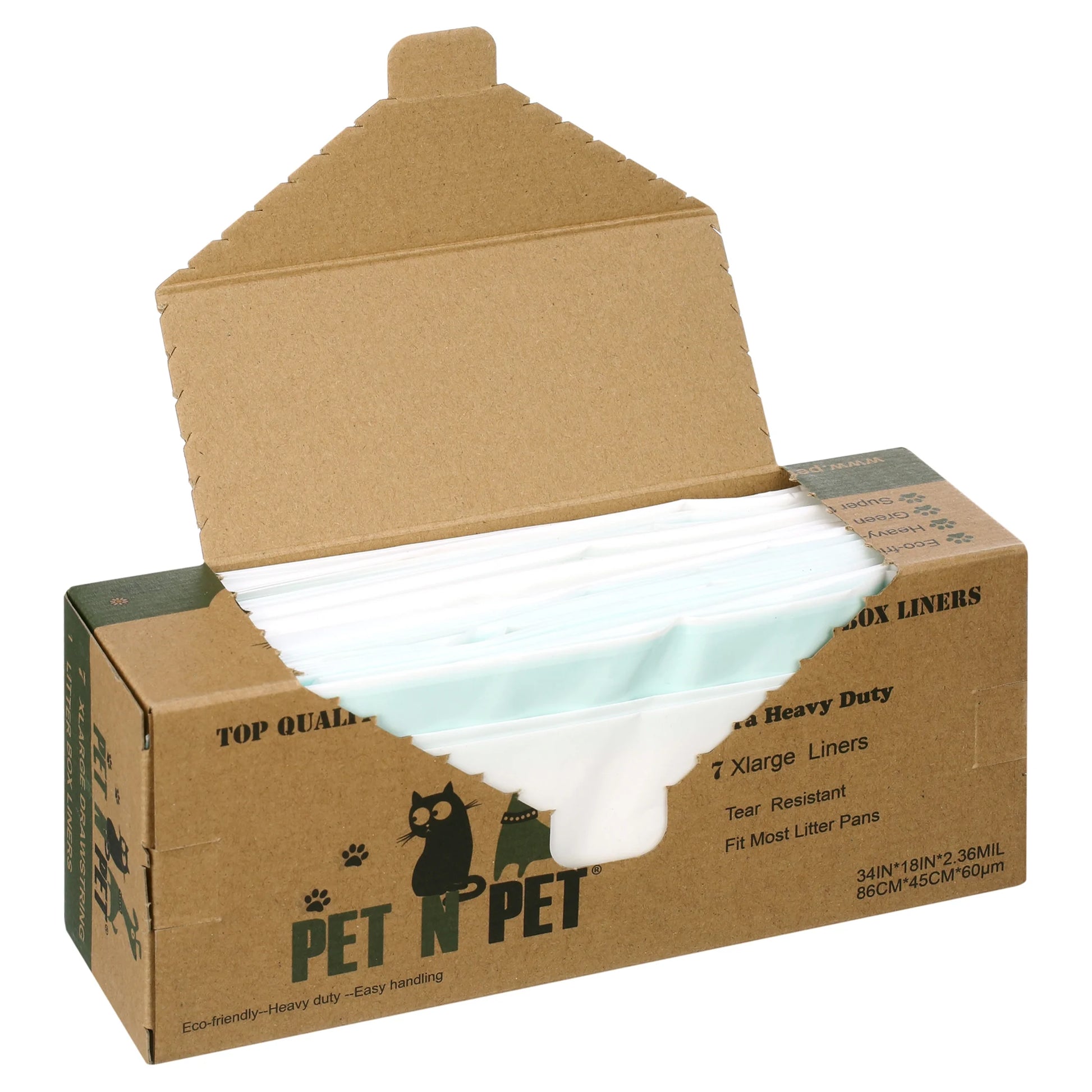 " Cat Litter Box Liners,Drawstring Litter Liner Bag,Extra Large Size,Pan Liners 7 Counts"