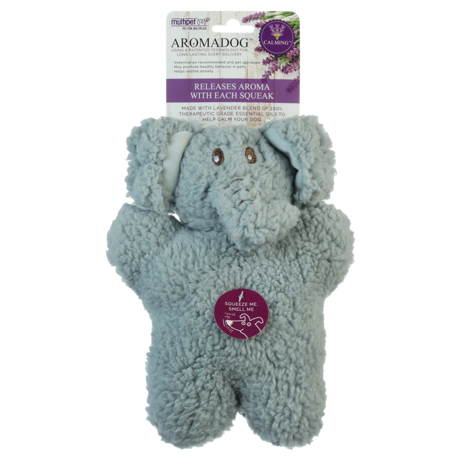 Aromadog Calming Fleece Dog Toy for Man's Best Friend, 9-Inch Size, Assorted Designs