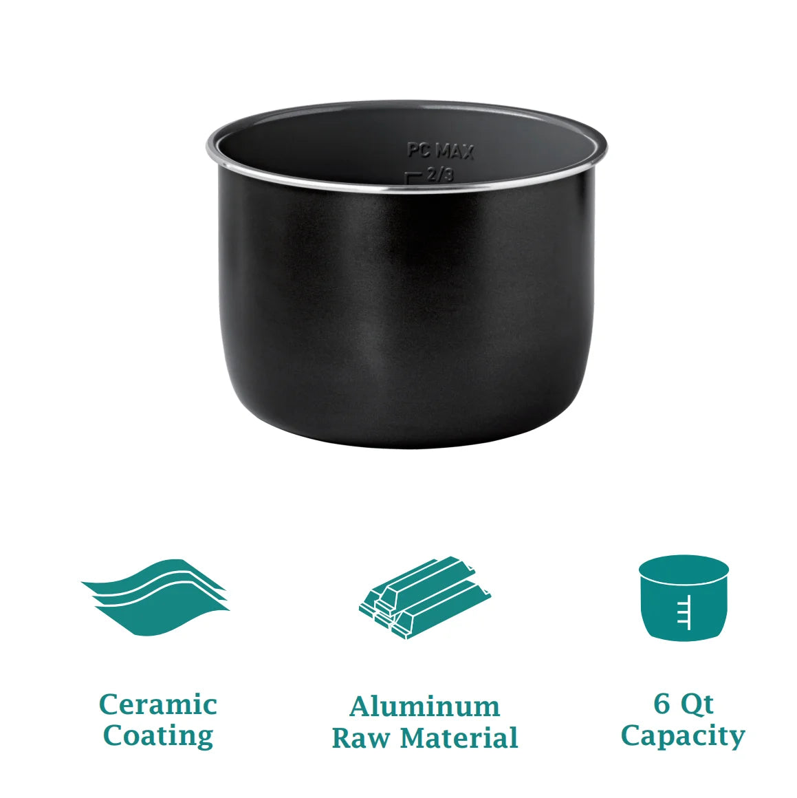 Linen Speckle 6-Quart Pressure Cooker with Touch Control Display