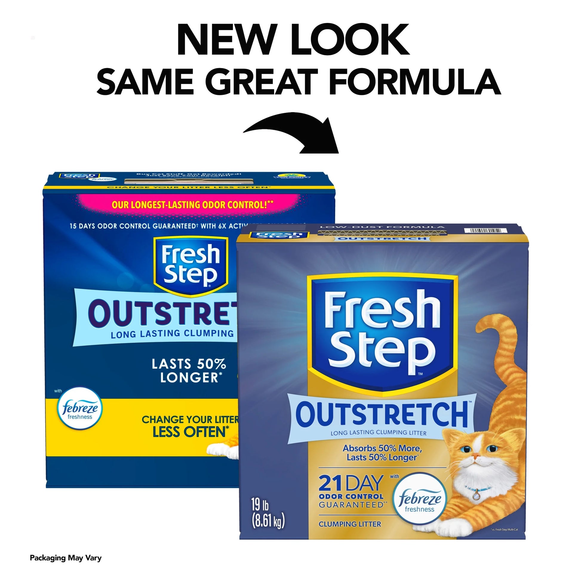 Outstretch Long Lasting Concentrated Clumping Cat Litter with Febreze Freshness, 19 Lbs