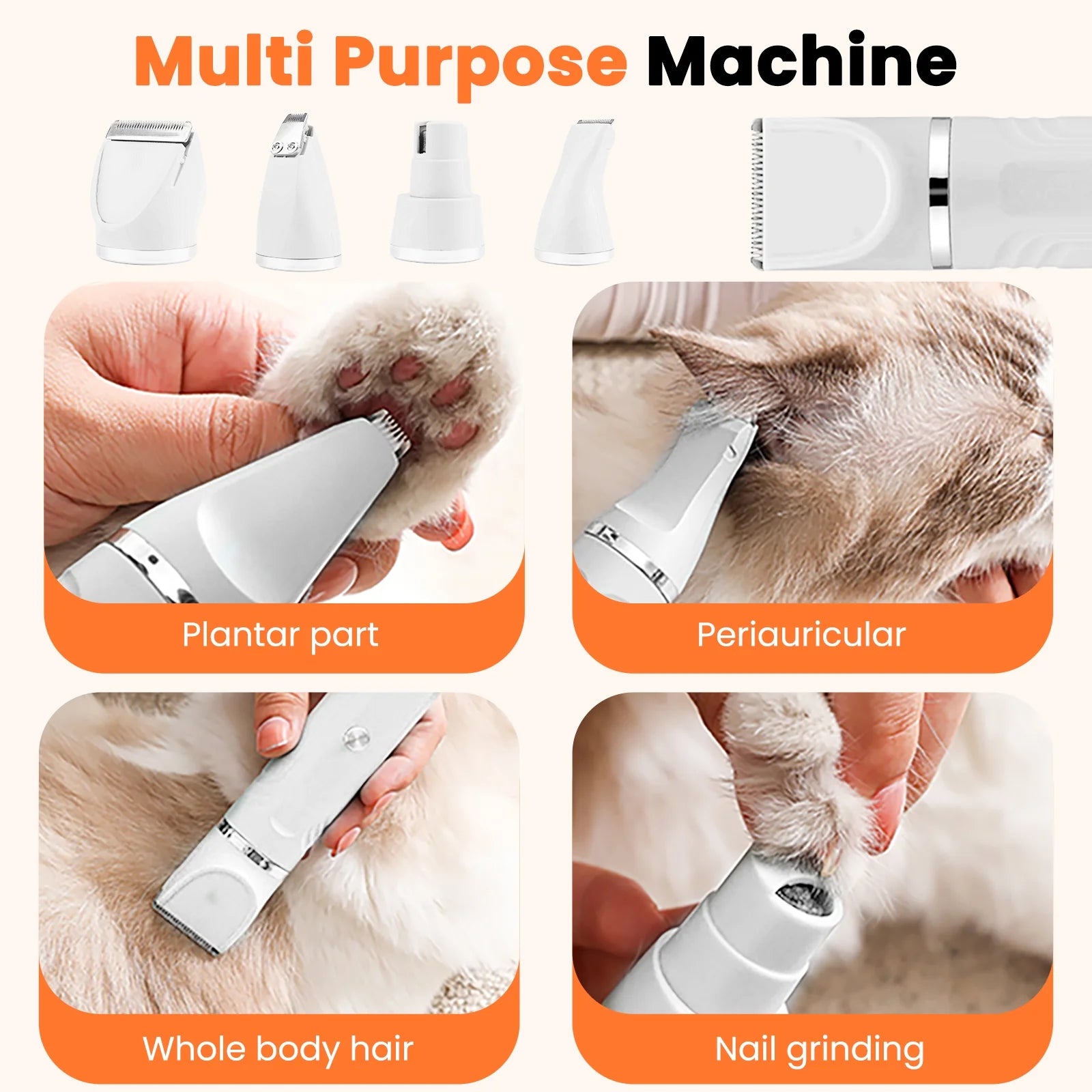 Dog Clippers, Dog Grooming Kit for Thick Hair, Thick Coats, Cat Clippers at Home, Rechargeable, Low Noise