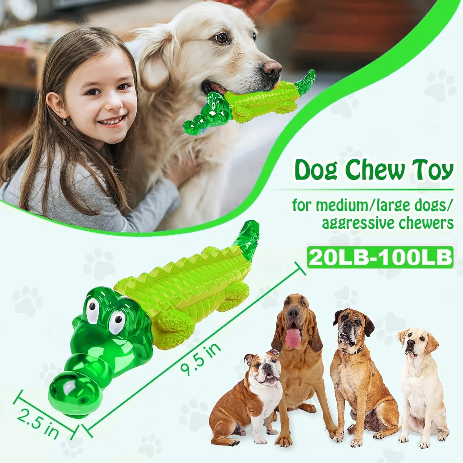 Deluxe Indestructible Dog Chew Toys for Aggressive Chewers - Heavy Duty Options for Small, Medium, and Large Breeds