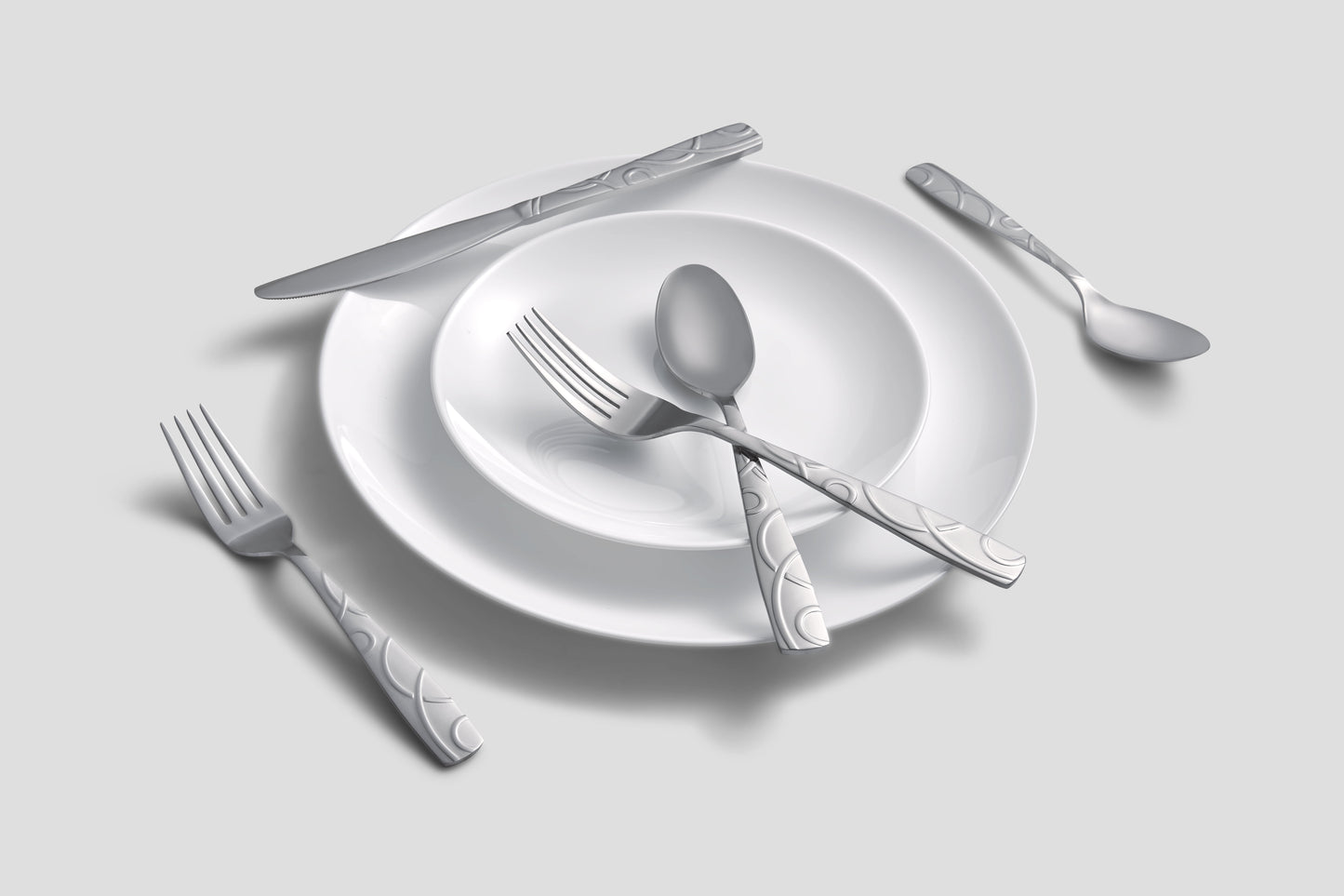 Cambridge Roam Sand 45-Piece Stainless Steel Flatware Set & Hostess Set (Service for 8)