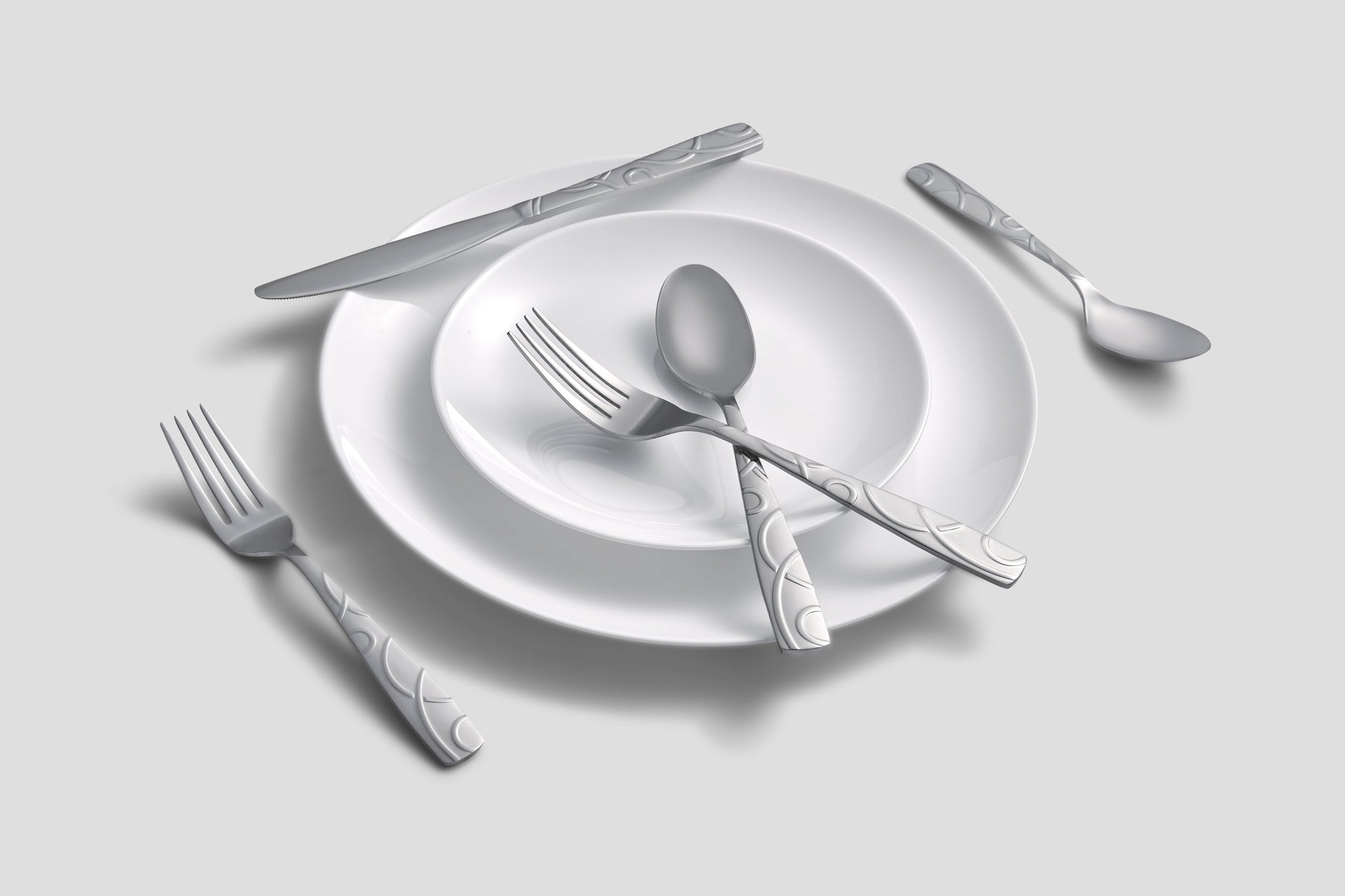 Cambridge Roam Sand 45-Piece Stainless Steel Flatware Set & Hostess Set (Service for 8)