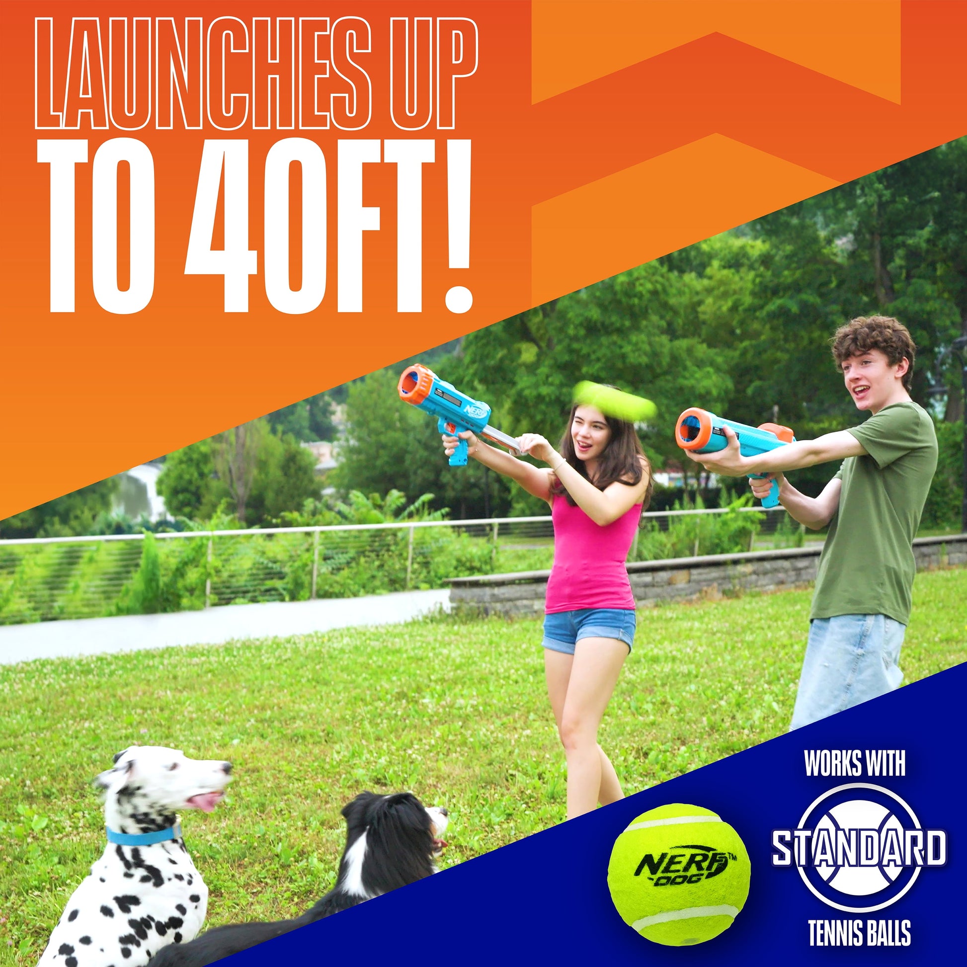 Compact Tennis Ball Launcher with Two Balls, 12-Inch