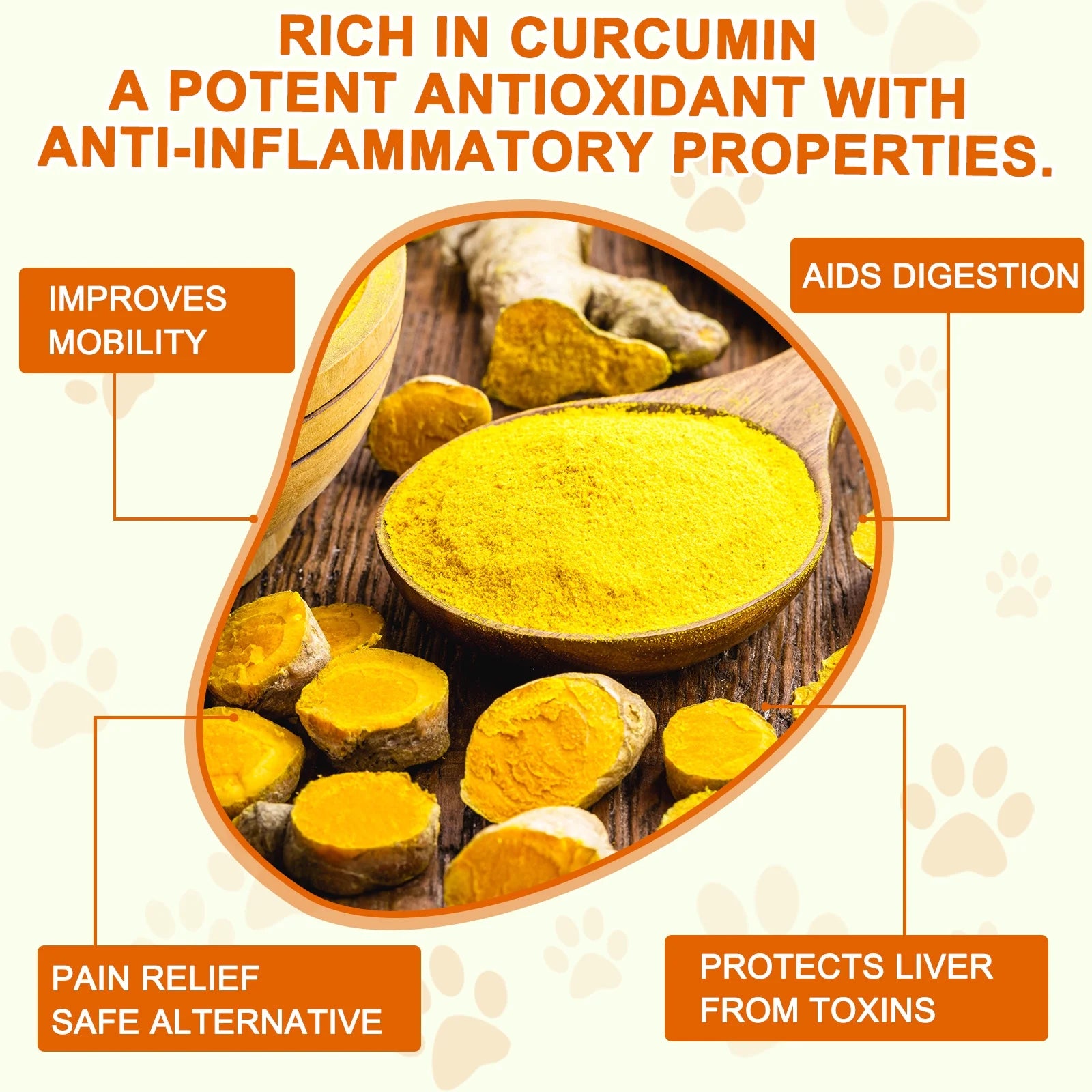 Turmeric Curcumin for Dogs - Dogs Hip and Joint Aid + Support - Heart & Immune Support - Health Supplement with Organic Turmeric, Vitamin B - 180 Chewable Tablets