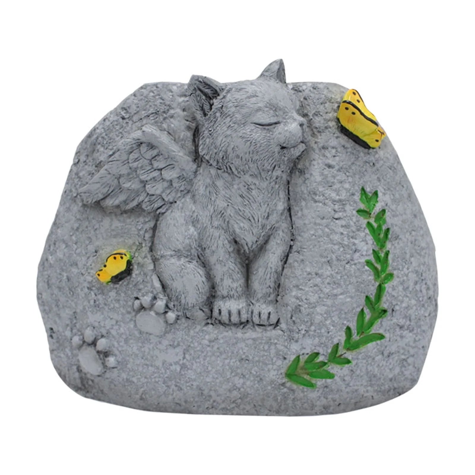 Pet Dog Monument Planter,Resin Simulation Memorial Stone,Creative Flower Pot for Pet Tombstones,Durable & Weatherproof Design