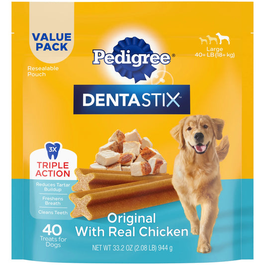 Dentastix Original Flavor Large Breed Dog Treats, 2.08 lb Bag