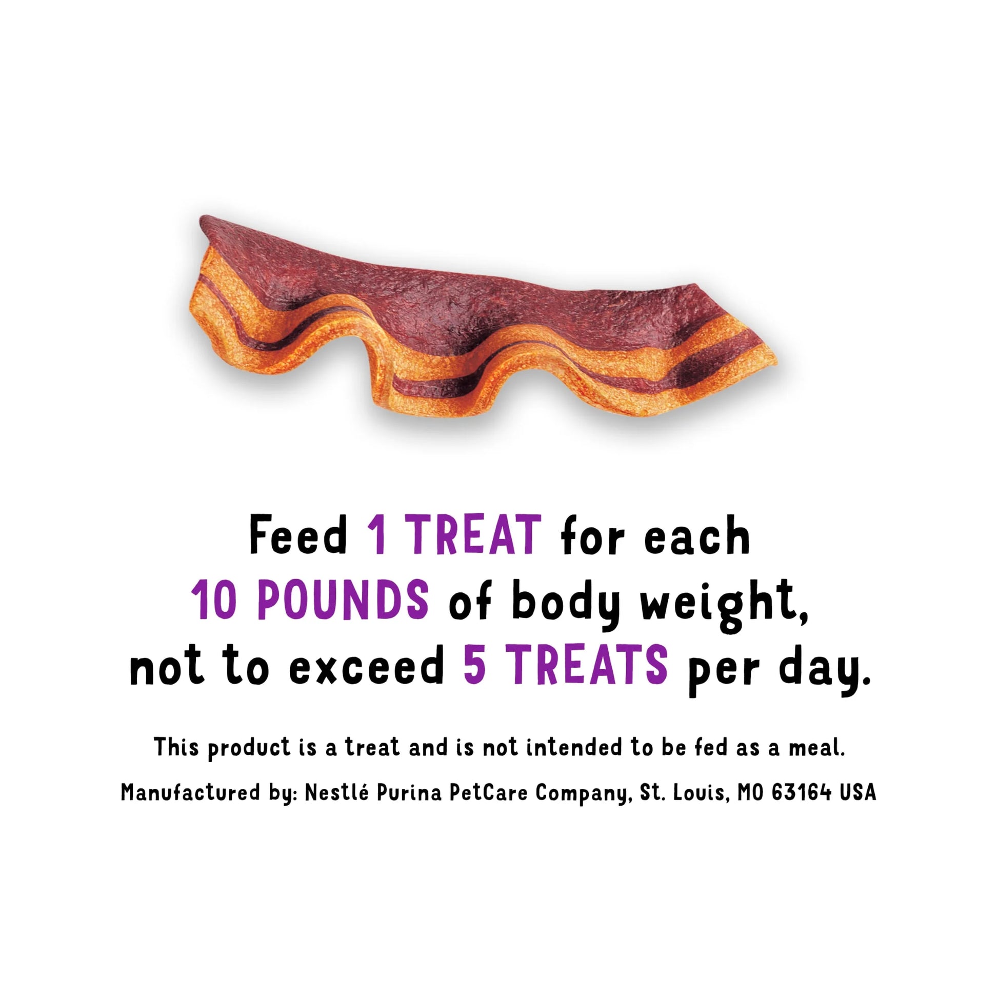 Purina  Strips Dog Treats with Authentic Bacon and Cheese Flavors, 40 Oz Pouch