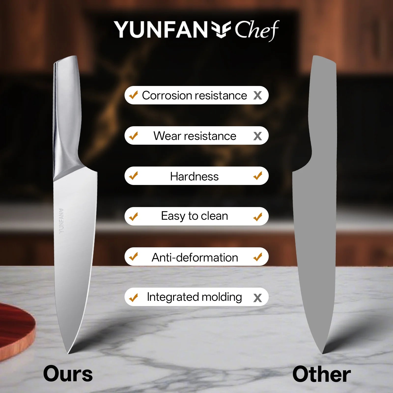 Professional Kitchen Knives, Sharp Knives for Kitchen High Carbon Stainless Steel, Sliver