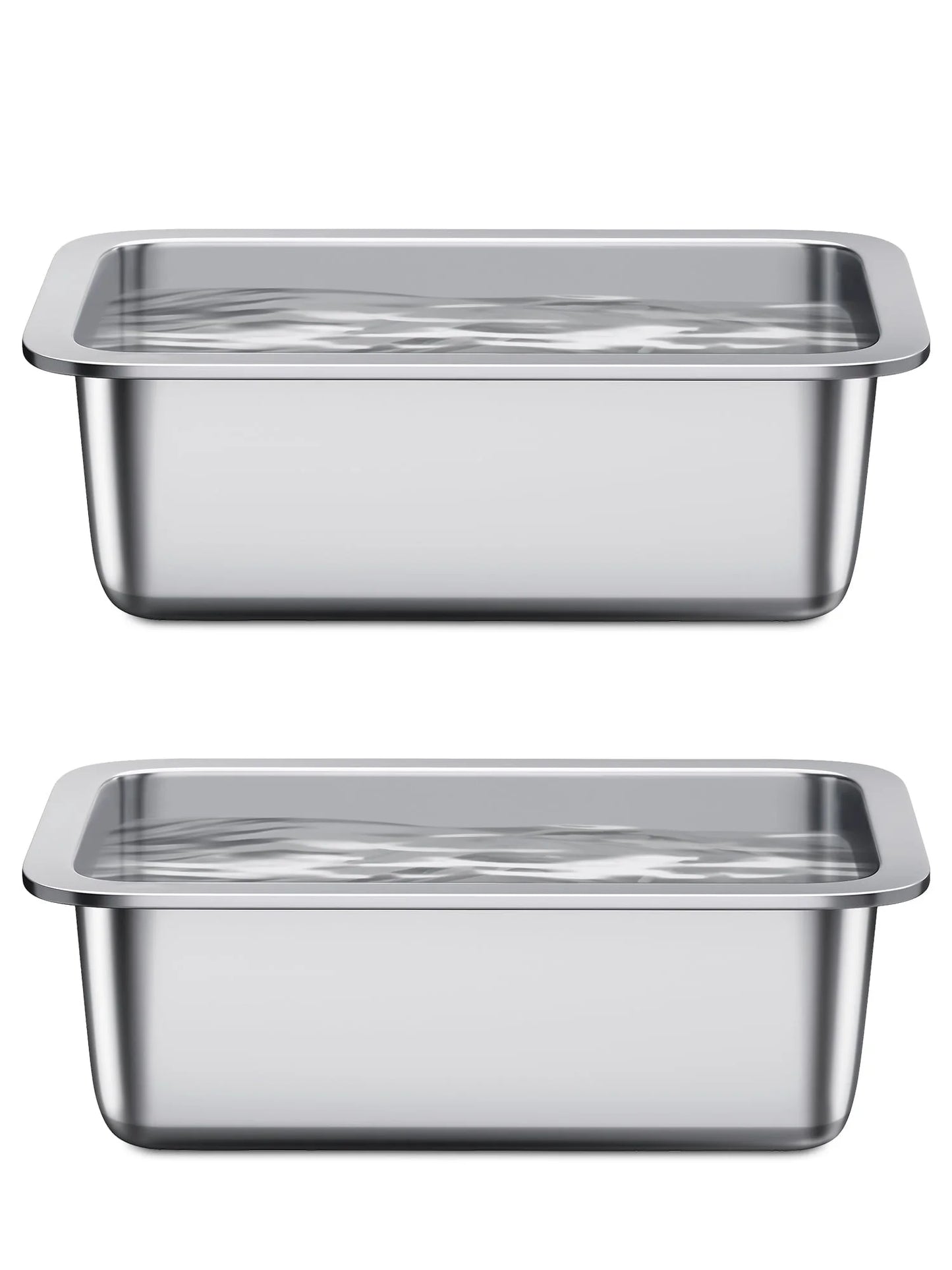 4-Gallon Stainless Steel Dog Bowl Set - 2-Piece Large Capacity Food and Water Dishes for Indoor and Outdoor Use