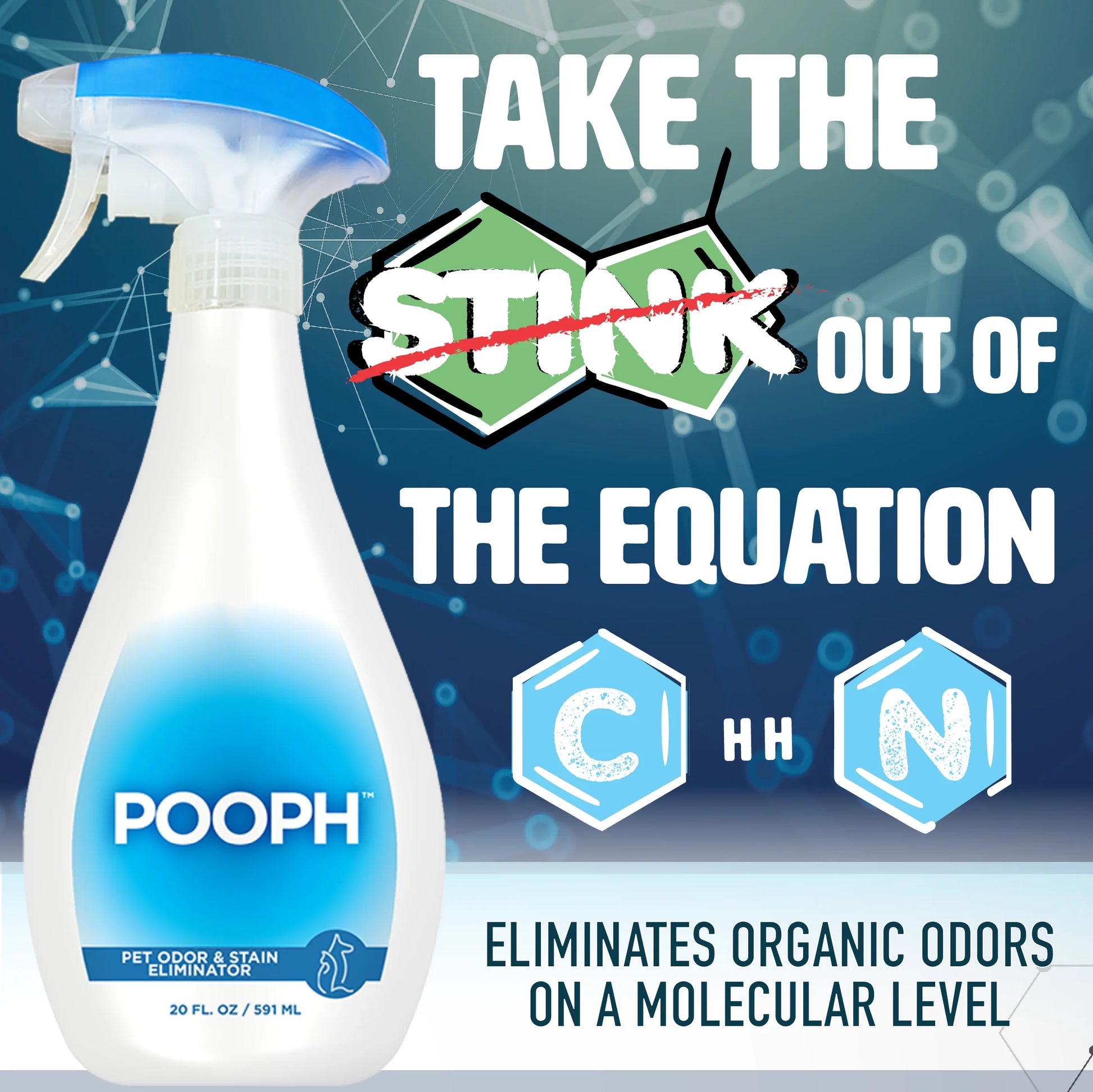 Pet Odor Eliminator Spray, 20 oz, Fragrance-Free, Chemical-Free Formula