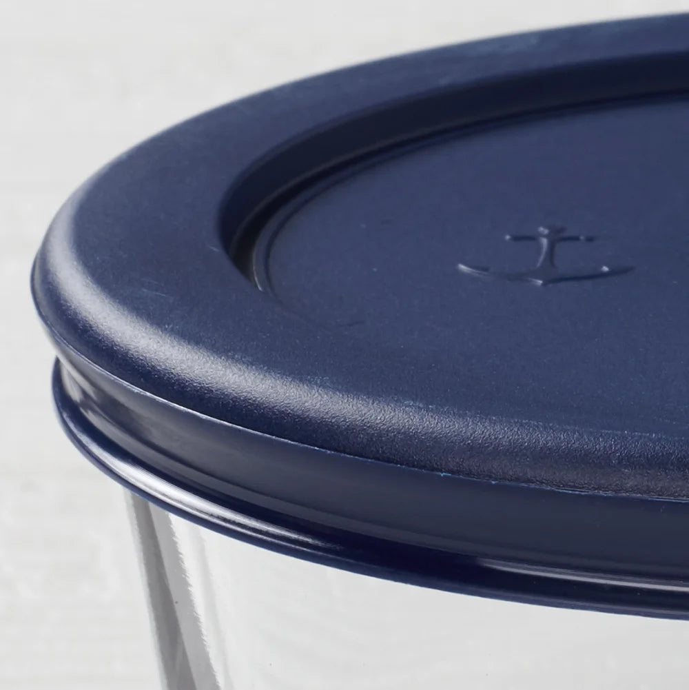 Glass Food Storage Containers with Lids, 2 Cup Round, Set of 3