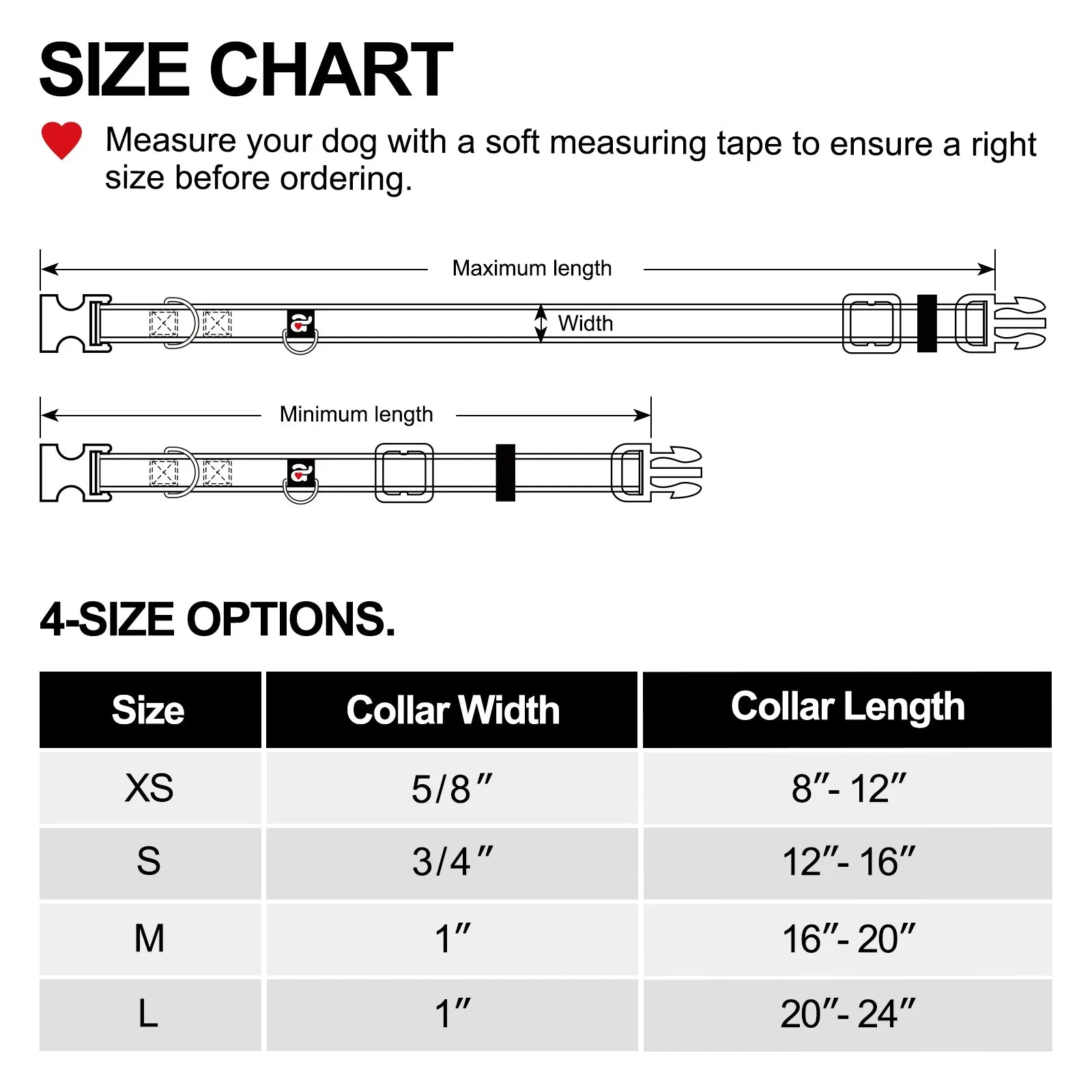 Reflective Dog Collar - Soft Neoprene Padded Adjustable Collar with ID Tag Ring for Puppies and Small Dogs, Army Green, XS