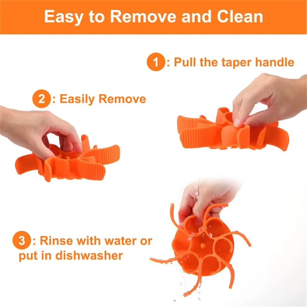 , Slow Feeder Insert for Medium Breed Large Sized Dog, Fit into Basic Bowls and Elevated Dog&Cat Bowls Orange