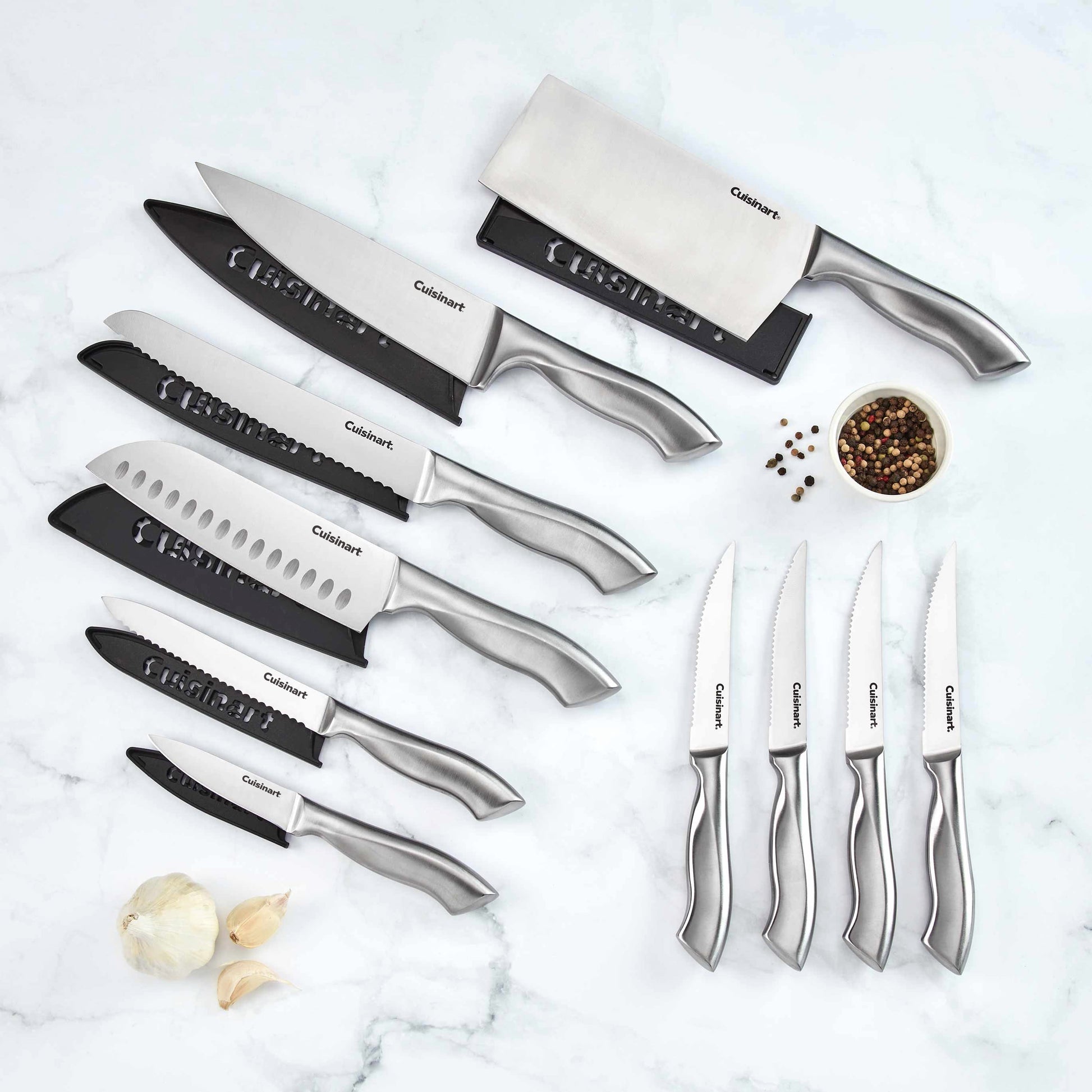 Classic Stainless Steel 3-Piece Knife Set with Blade Guards