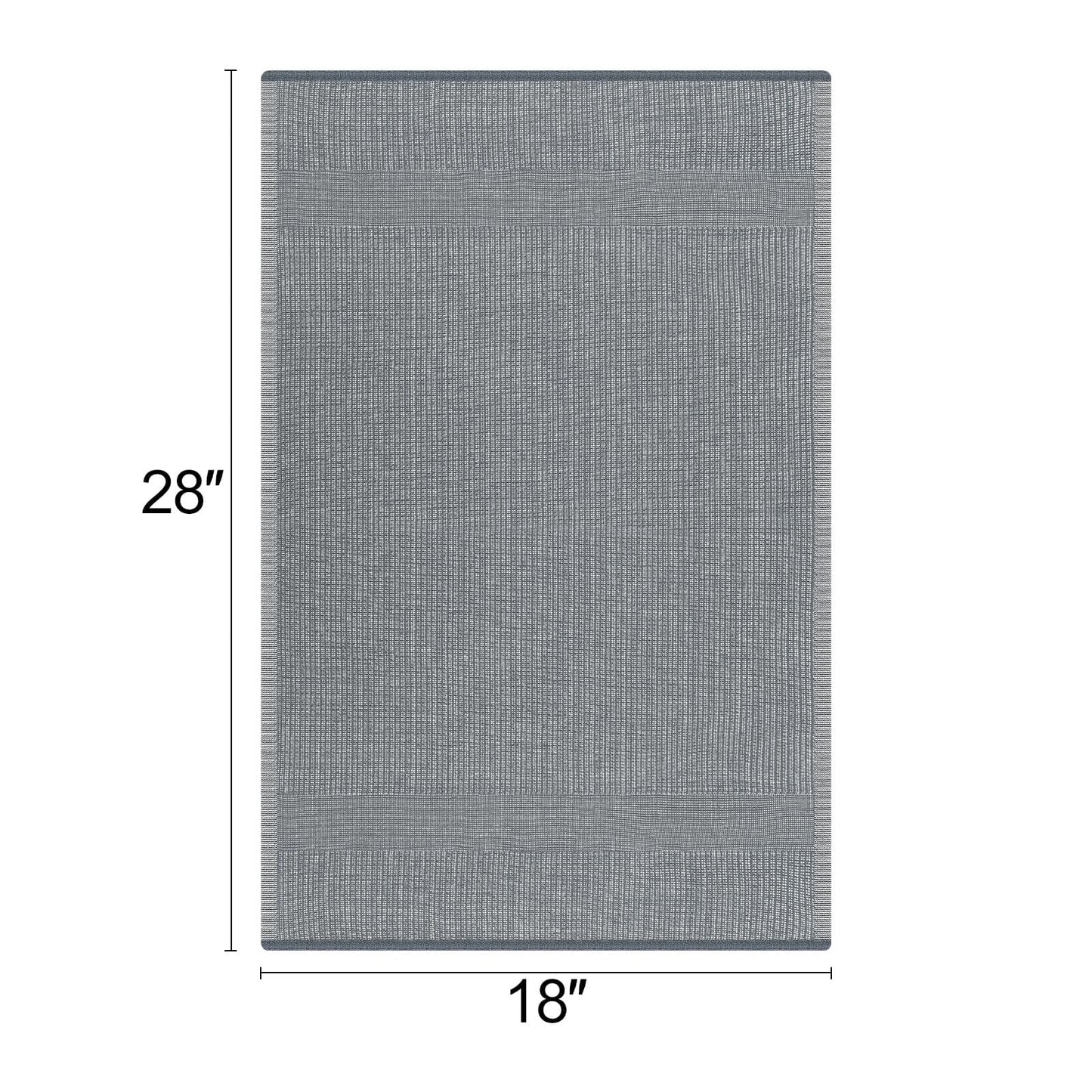 Premium Kitchen Towels(18"X 28", 6 Pack), Large Cotton Kitchen Hand Towels, Grey