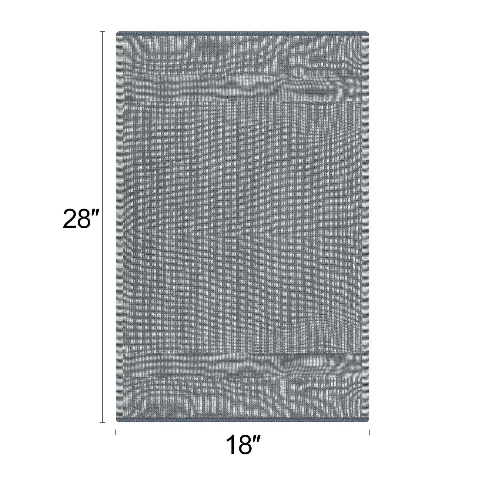 Premium Kitchen Towels(18"X 28", 6 Pack), Large Cotton Kitchen Hand Towels, Grey