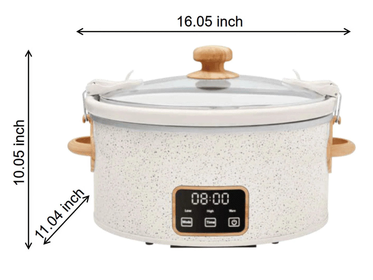 6-Quart Slow Cooker, Locking Lid, Digital, Brilliant Blooms, Model PW8400778514-7