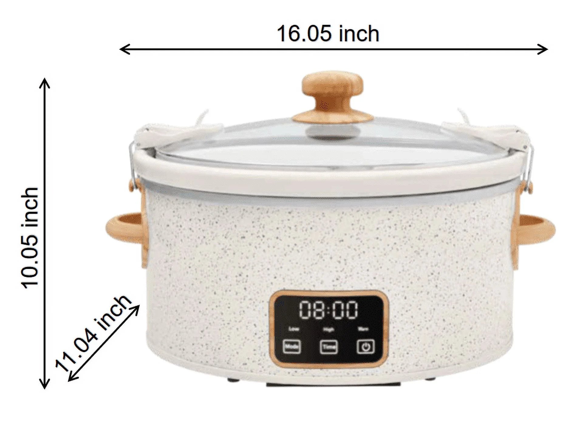 6-Quart Slow Cooker, Locking Lid, Digital, Brilliant Blooms, Model PW8400778514-7