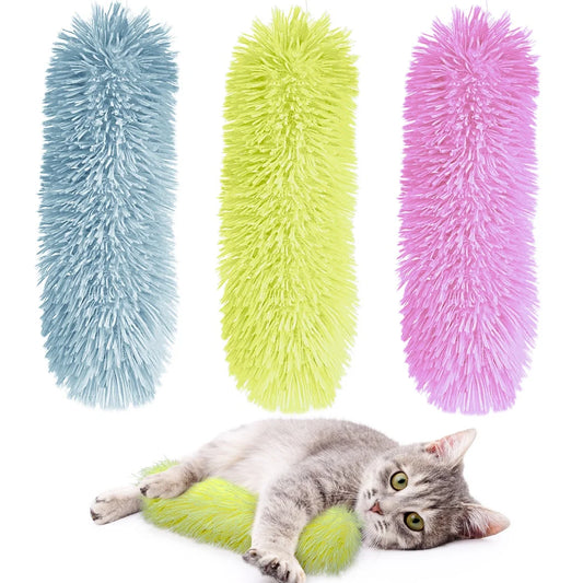 3Pcs Catnip Toys, Interactive Cat Kicker Toys, Soft Plush PP Cotton Stuffed Pillows for Cats Kittens, Indoor Plush Toys to Promote Chewing, Exercising