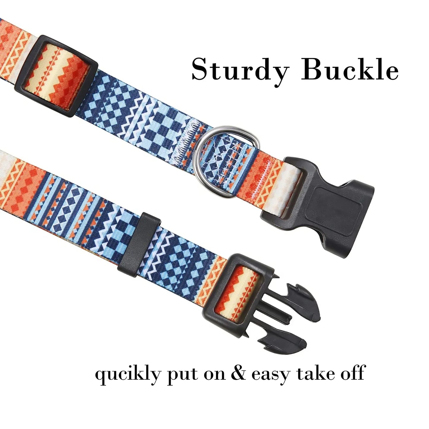 Pattern Dog Collar for Small Medium Large Dogs, Adjustable Design for Male Female Puppy Pet