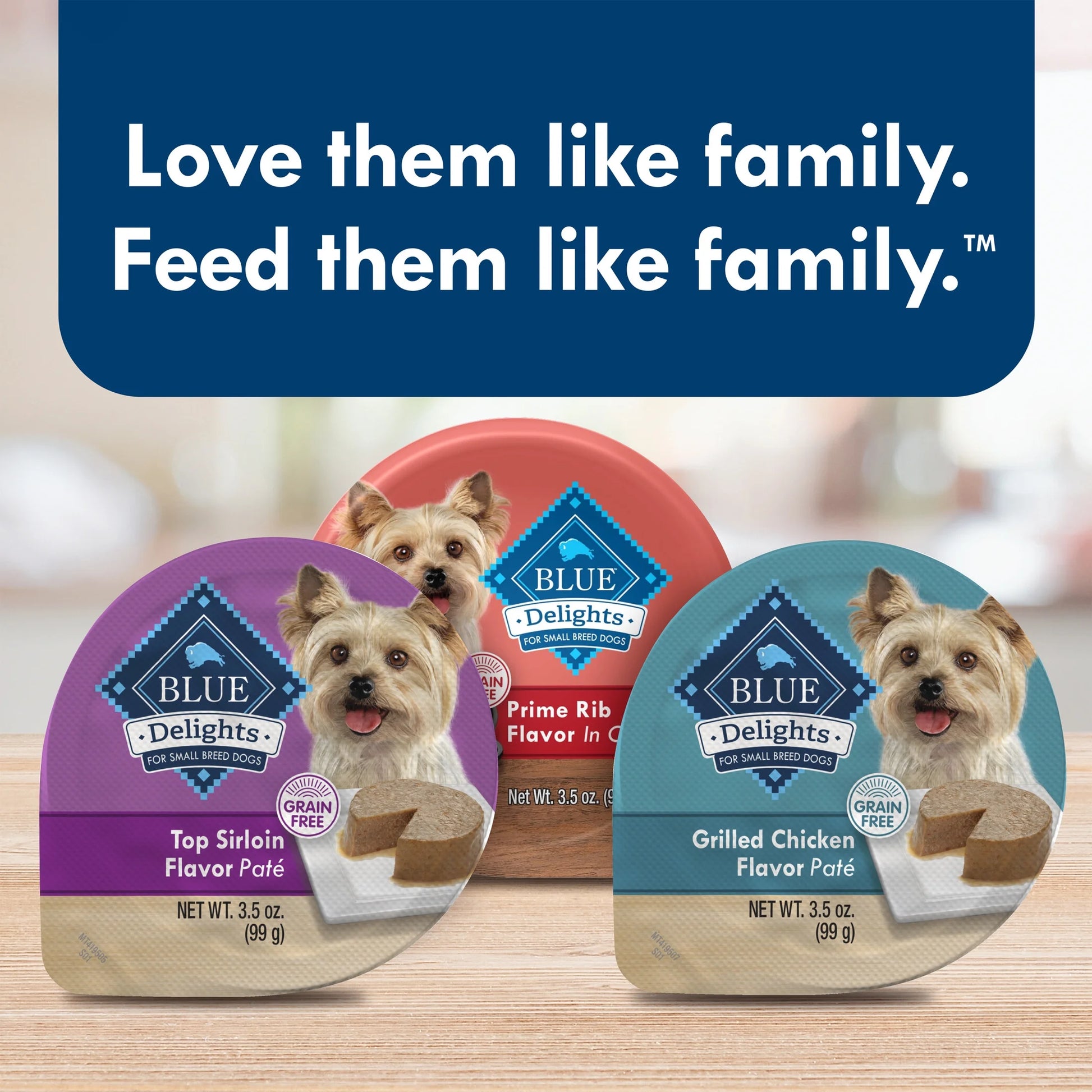 Delights Natural Wet Dog Food Variety Pack for Small Breeds, 3.5-Ounce Cups, 12 Count
