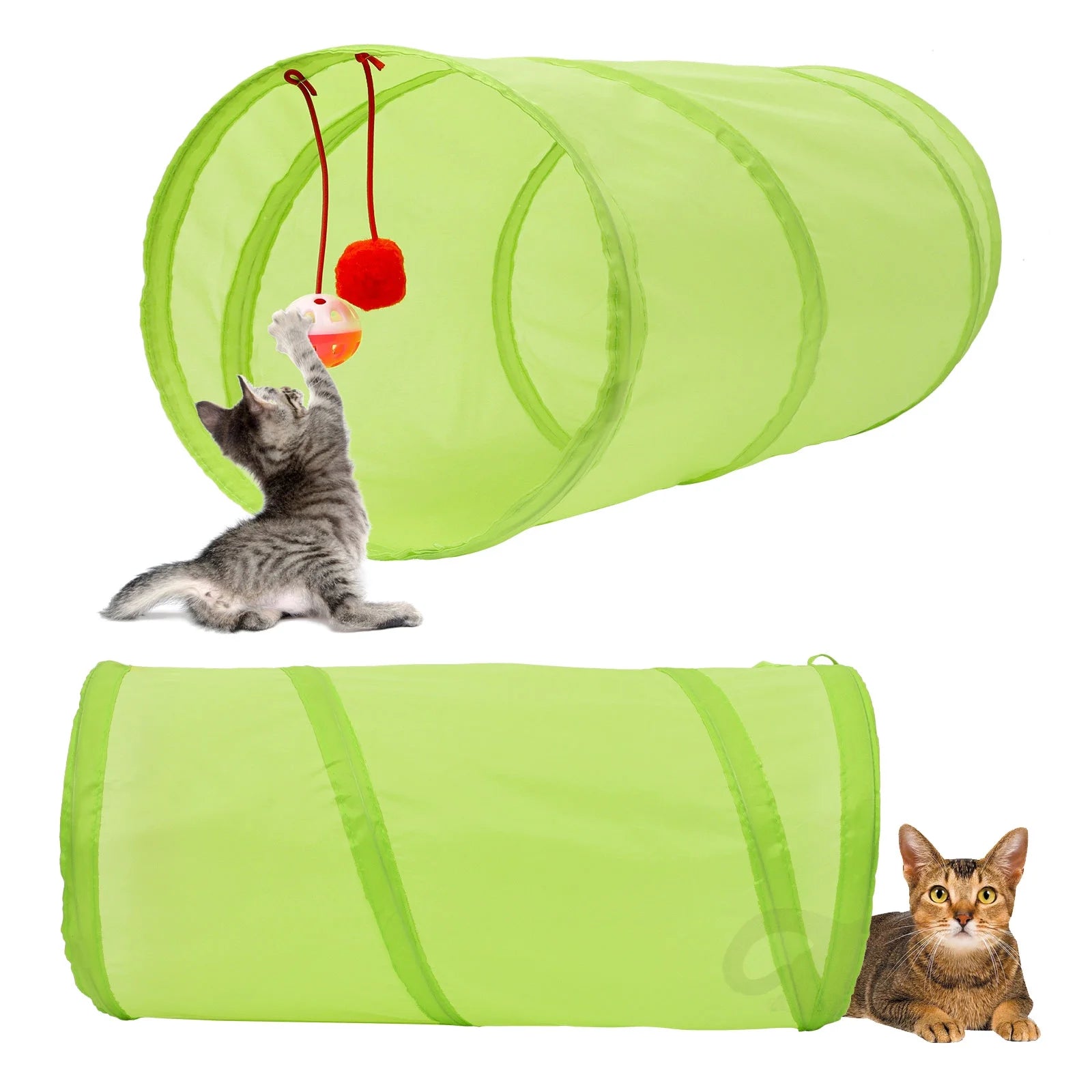 21-Piece Interactive Cat Toy Assortment with Tunnel, Teasers, Fluffy Mice, and Crinkle Balls