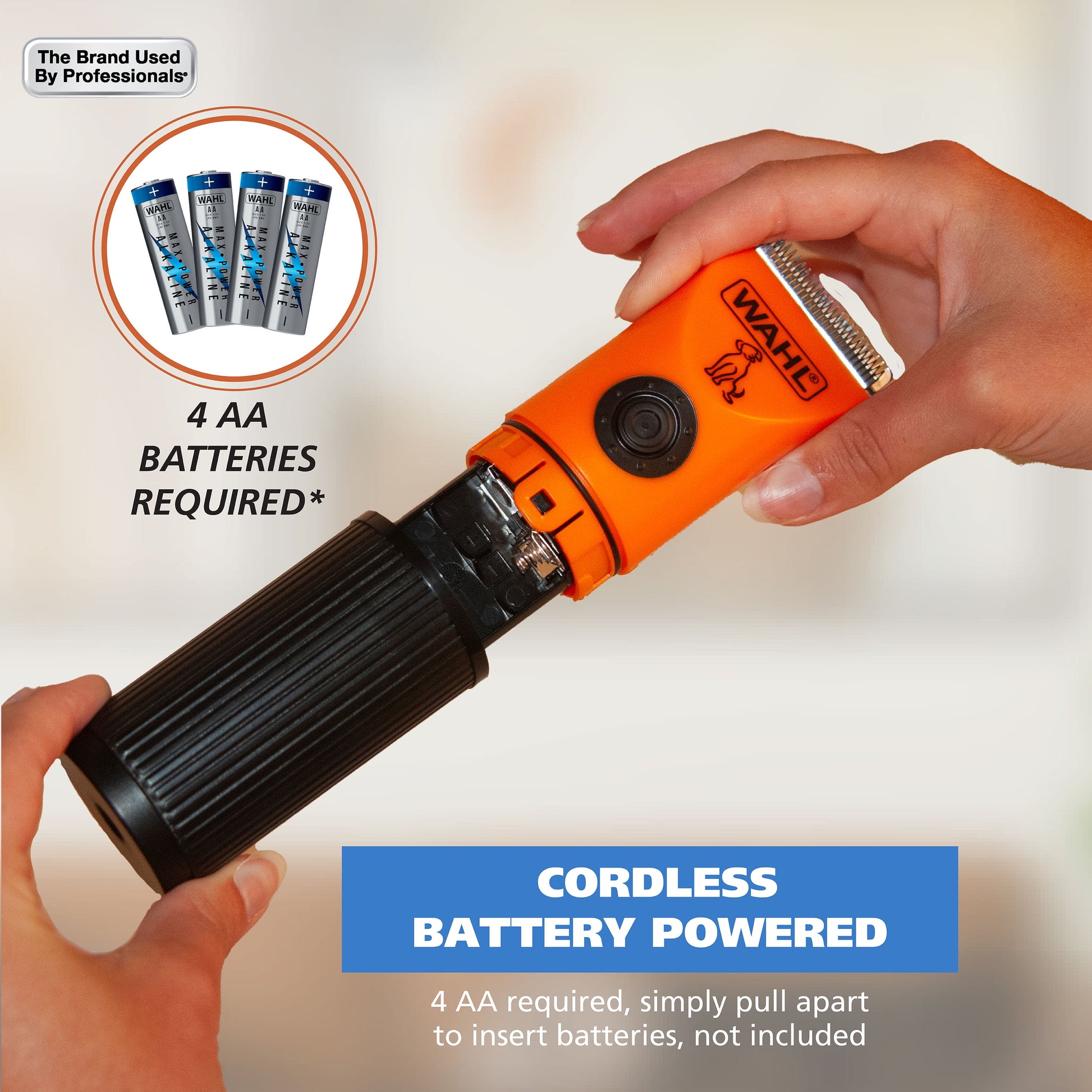 Touch up Battery Powered Pet Dog Clipper-Trimmer, Orange/Black - 70008