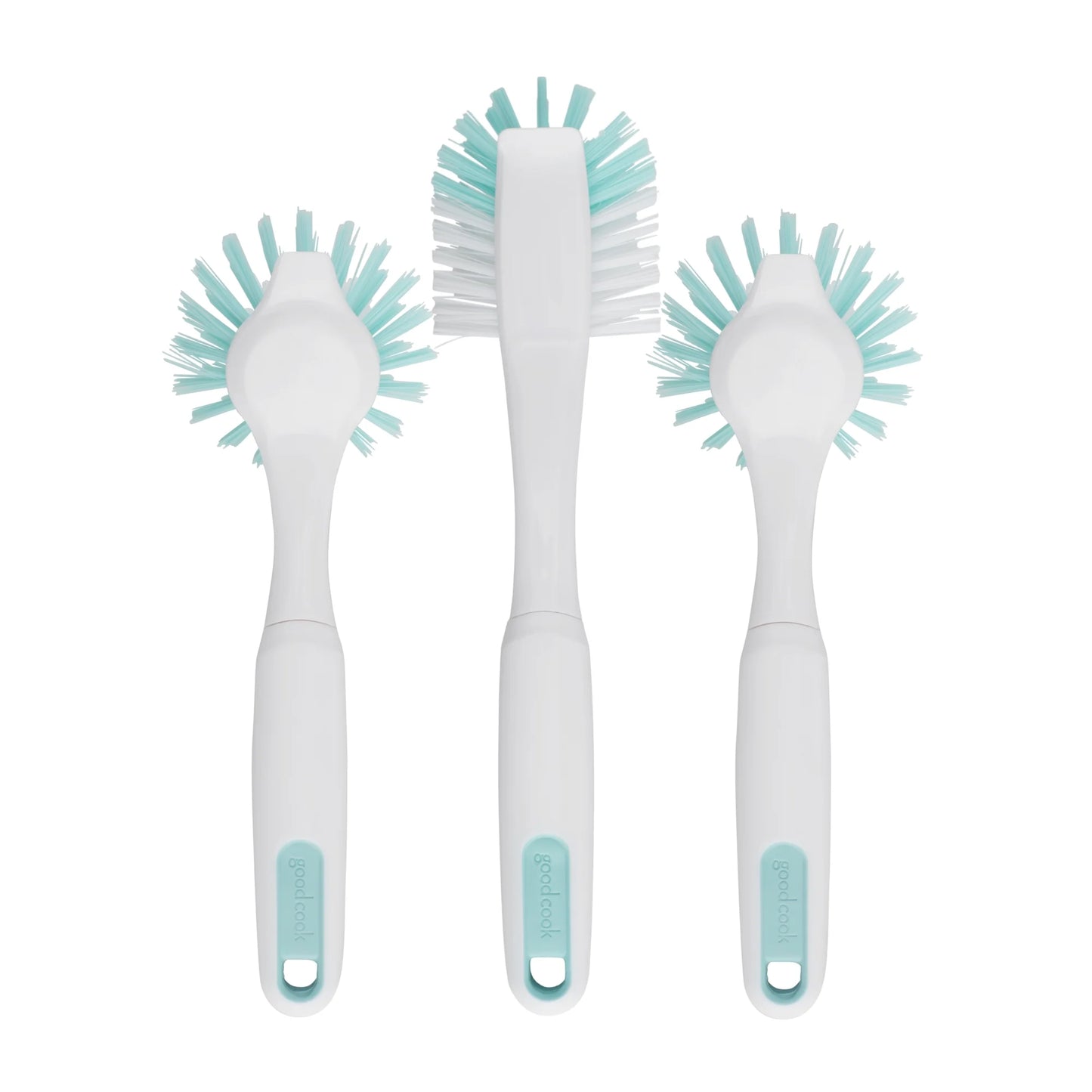 Profreshionals 3-Piece Bpa-Free Kitchen Dish Brush Set, Teal