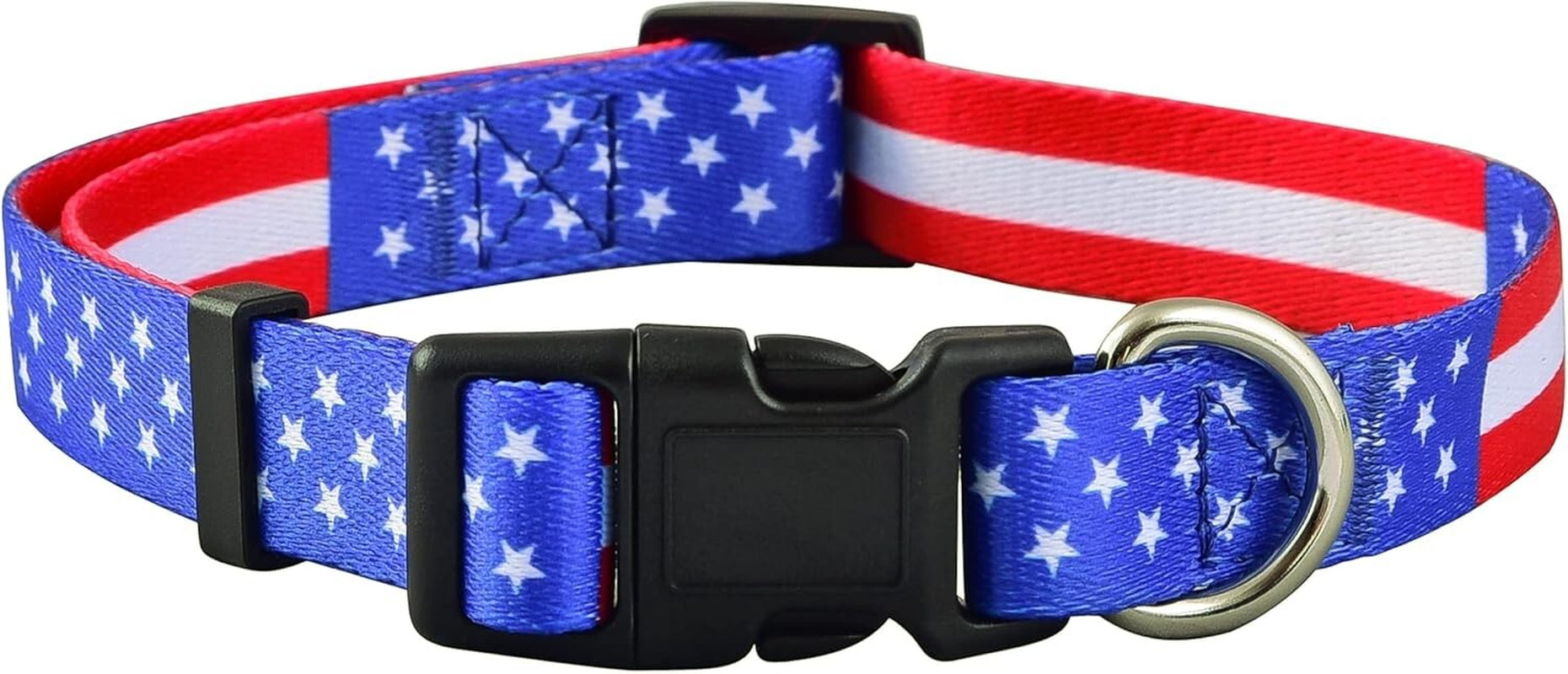 4Th of July Cat Collar with Bowtie American Flag - Small Dogs & Pet