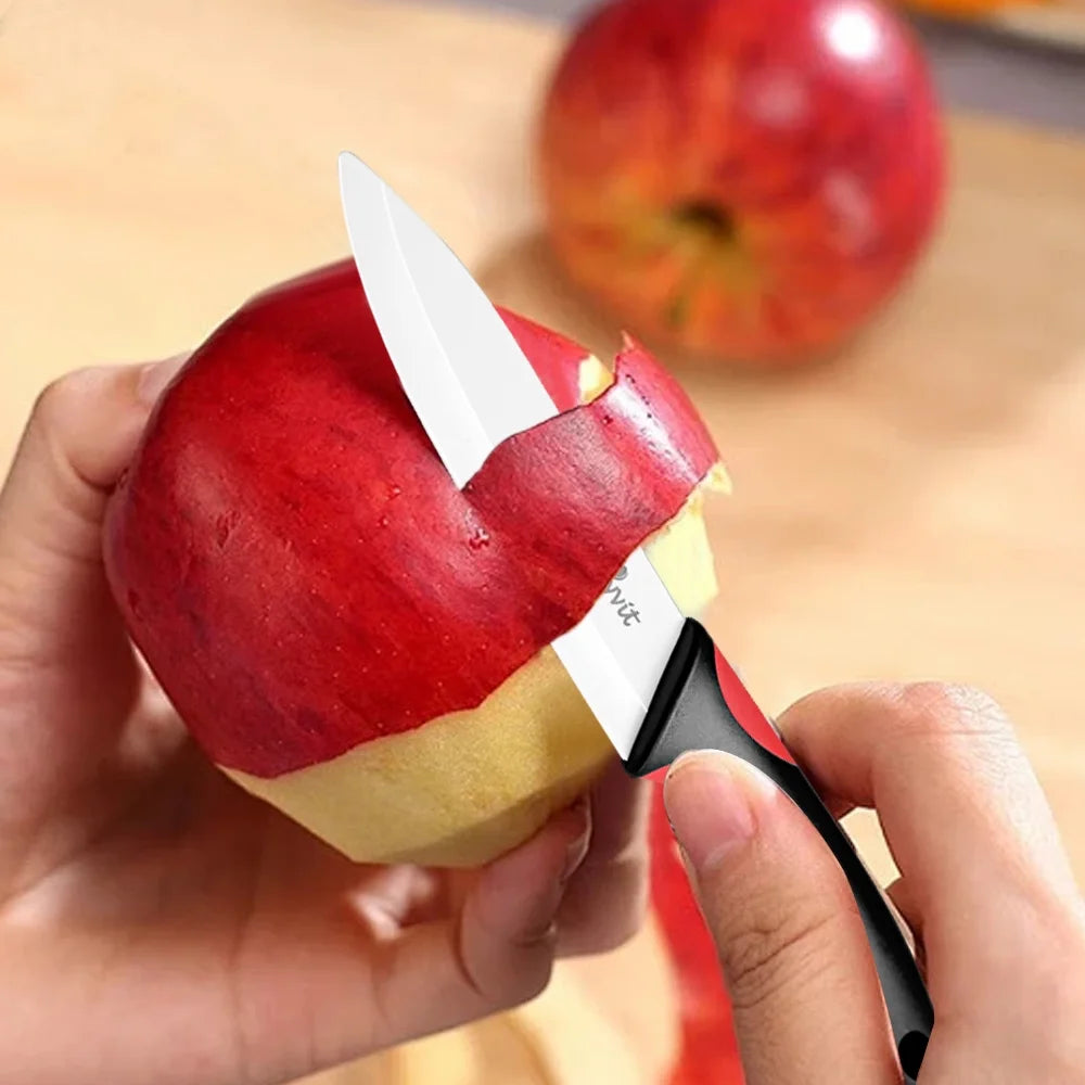 Myvit Ceramic Knives Set for Kitchen Rustproof Blade with Covers.6",5",4",3" in Paring Knife