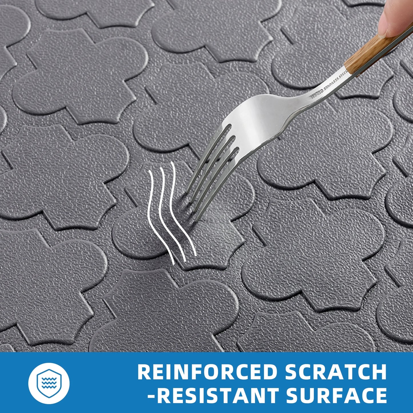 Kitchen Mat anti Fatigue Mats for Kitchen Gray Kitchen Rug Memory Foam Ergonomic Rug 17"X 29"