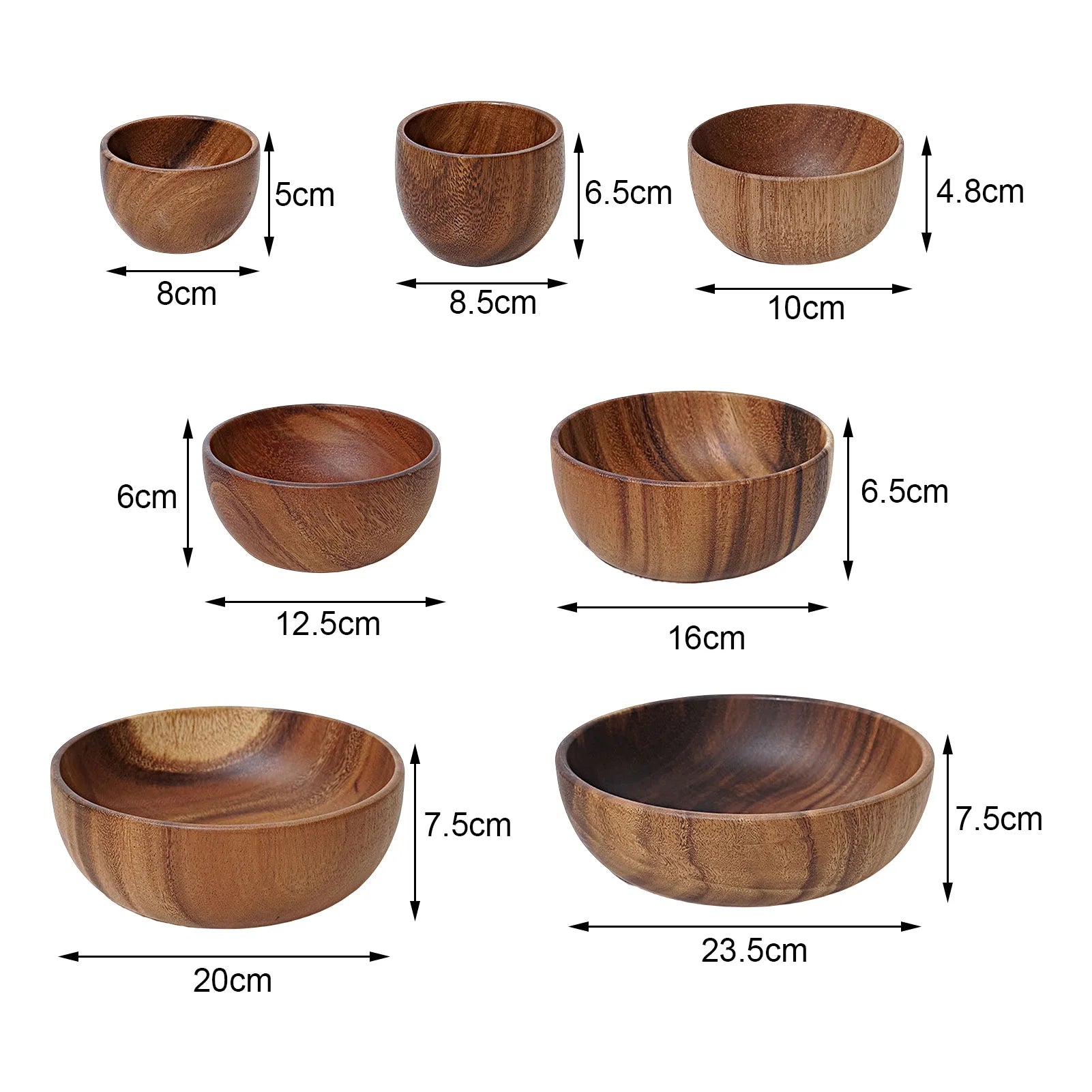 Wooden Serving Bowl - Elegant Design Ideal for Salad, Fruit, Candy, Handcrafted Home & Kitchen Decor Centerpiece