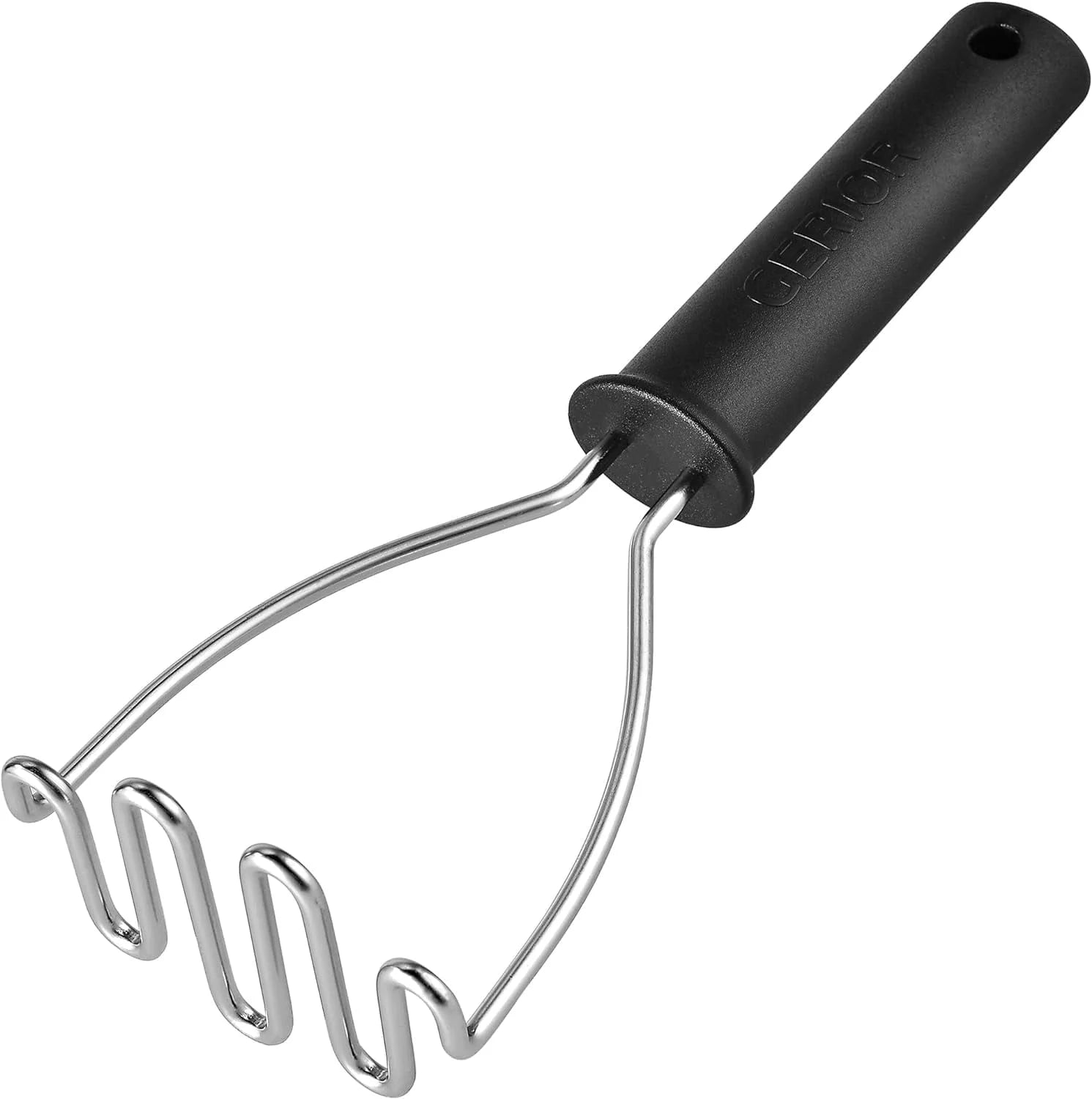 Potato Masher - Stainless Steel Wire Kitchen Tool for Mashing Vegetable, Food, Bean, Avocado - Dishwasher Safe - Small