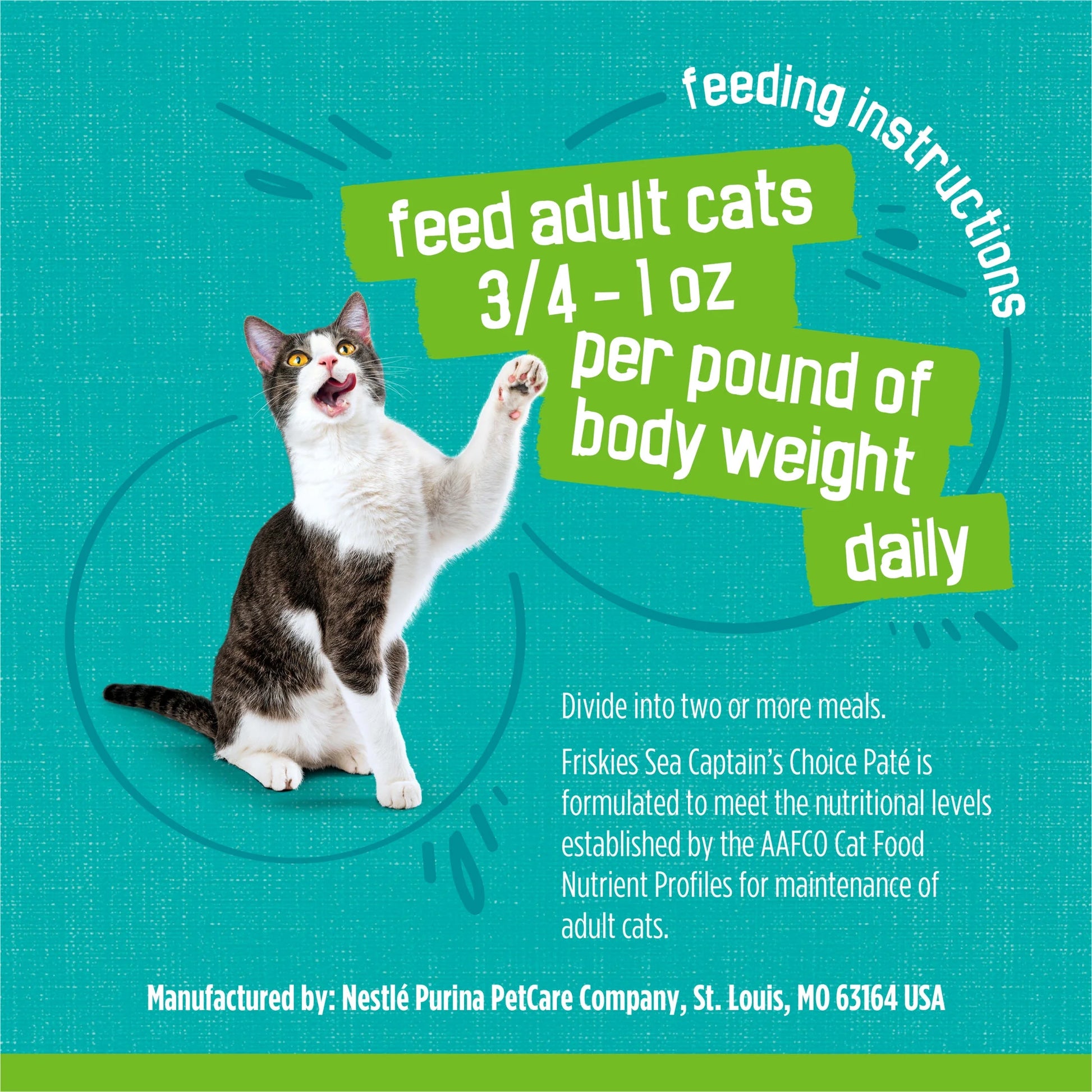 Purina  Sea Captain's Choice Wet Cat Food Pâté, 5.5 oz Can