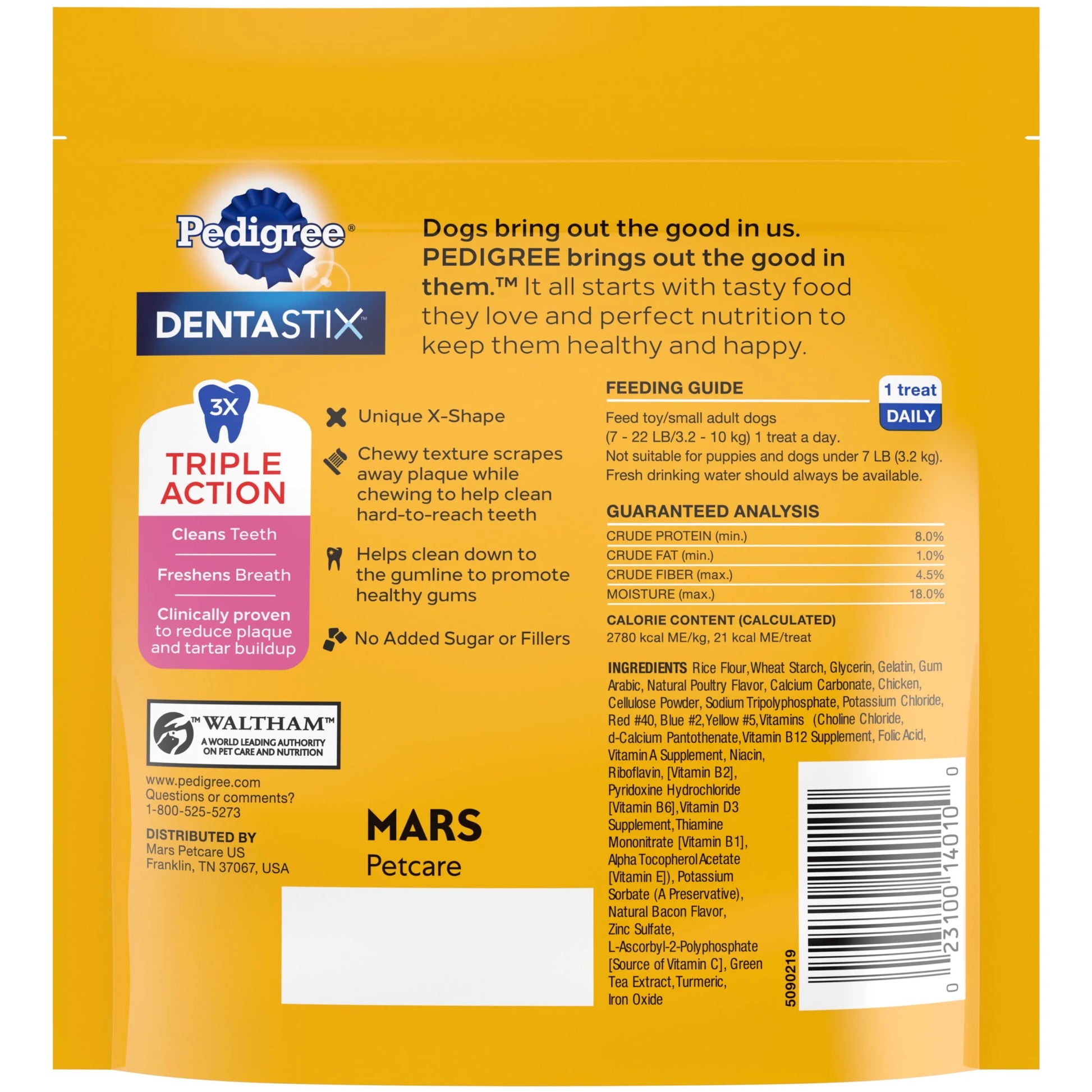 Dentastix Bacon & Chicken Dual Flavor Dental Treats for Small Dogs, 5.08 oz Pack