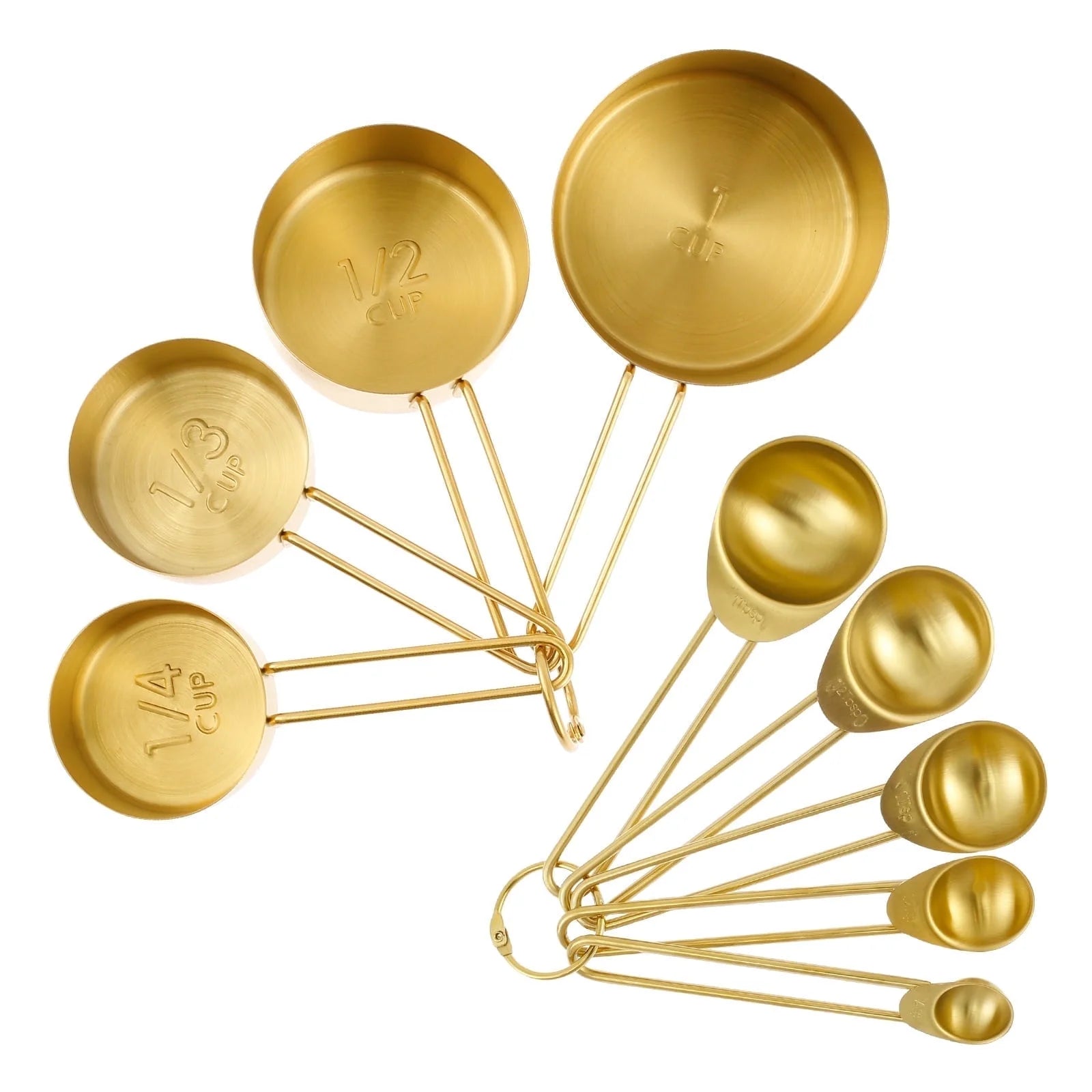 Stainless Steel Measuring Cups & Spoons Set, Cups and Spoons,Kitchen Gadgets for Cooking & Baking (9)